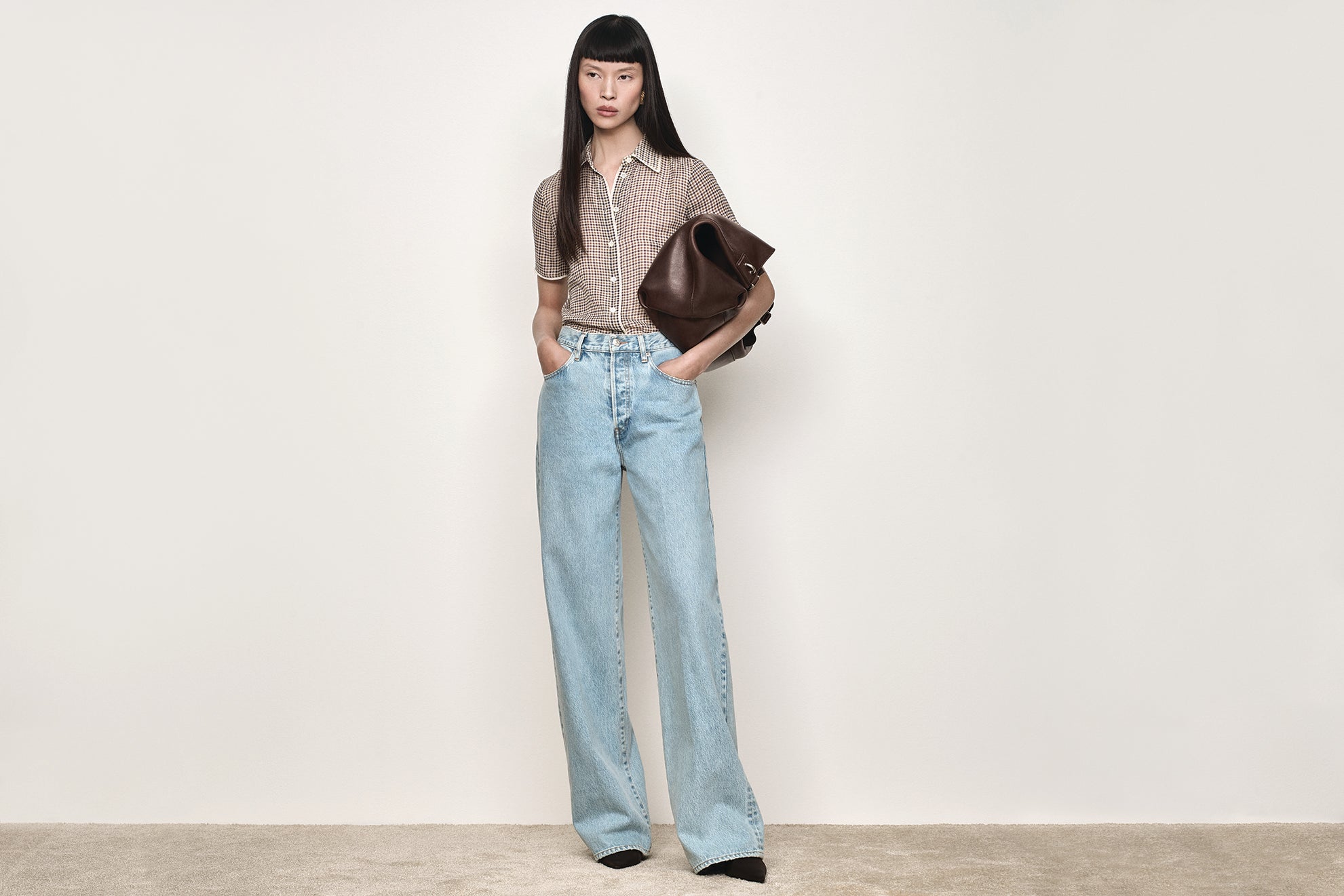 Frame The Houndstooth Gillian Top