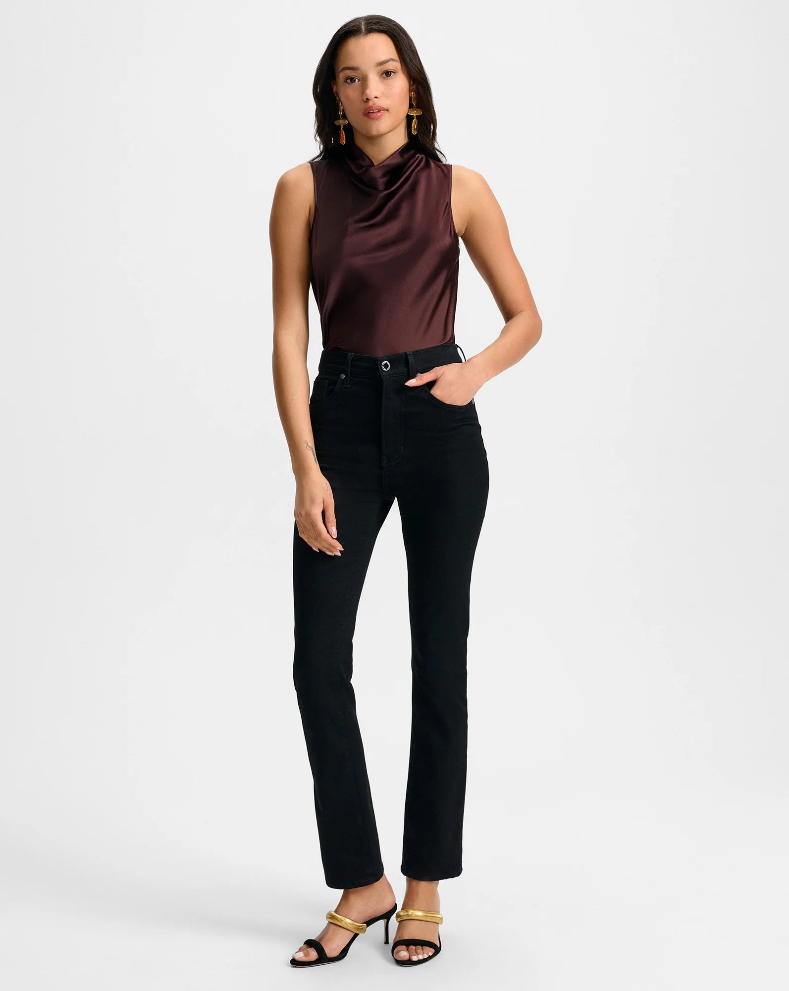 Veronica Beard Tam Silk Sleeveless Top