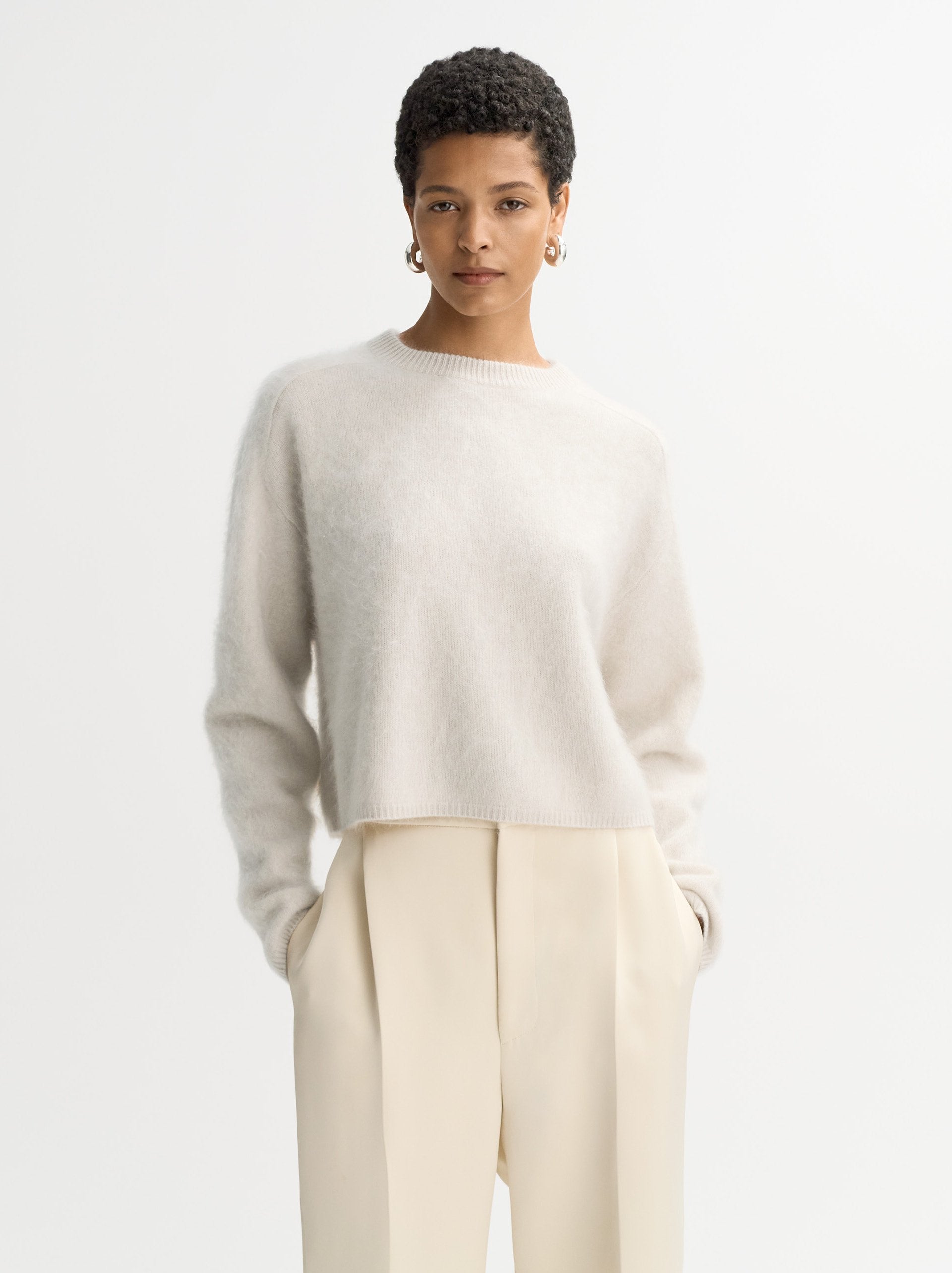 Soft Goat Brushed Crewneck