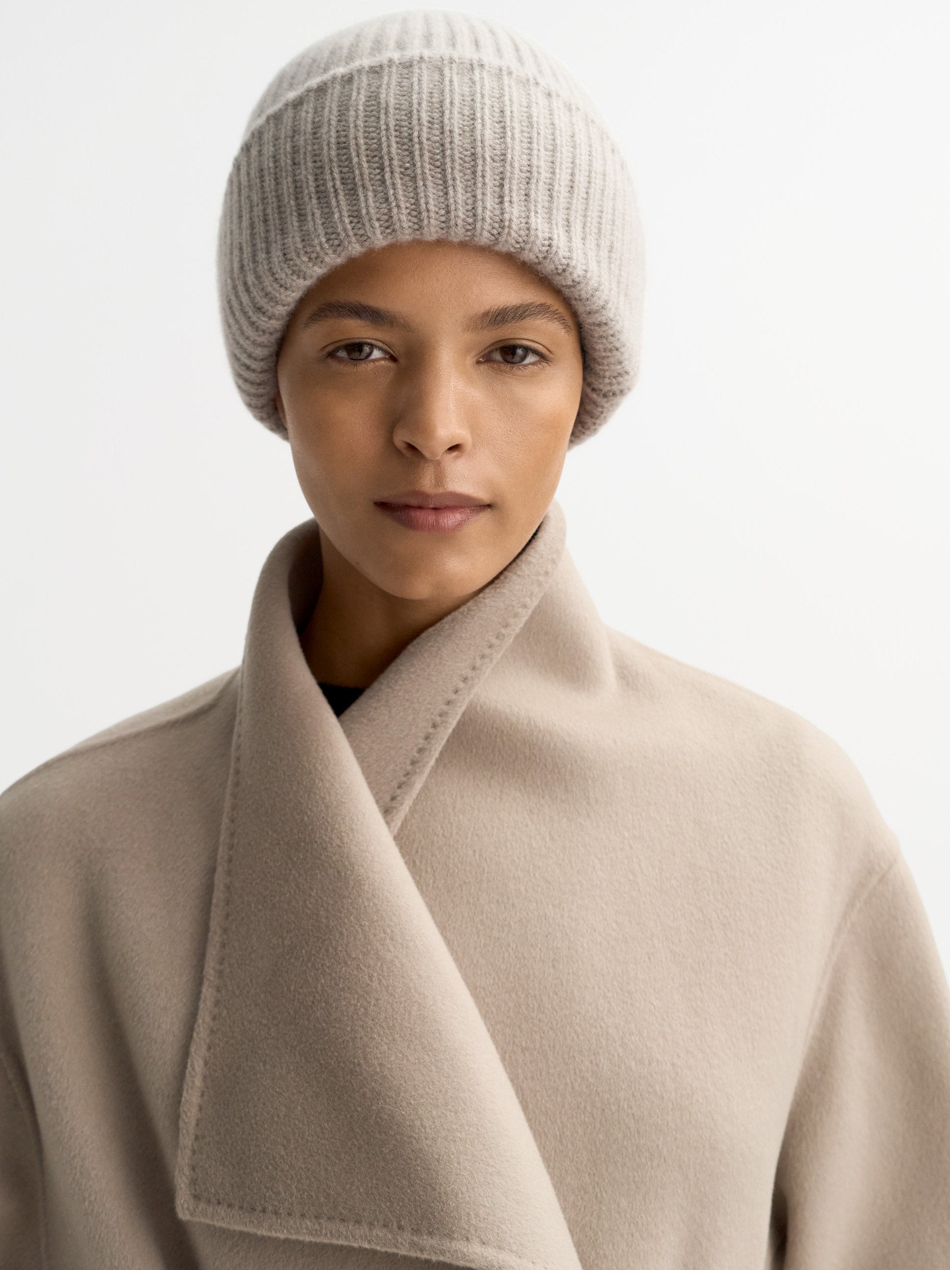 Soft Goat Ribbed Beanie