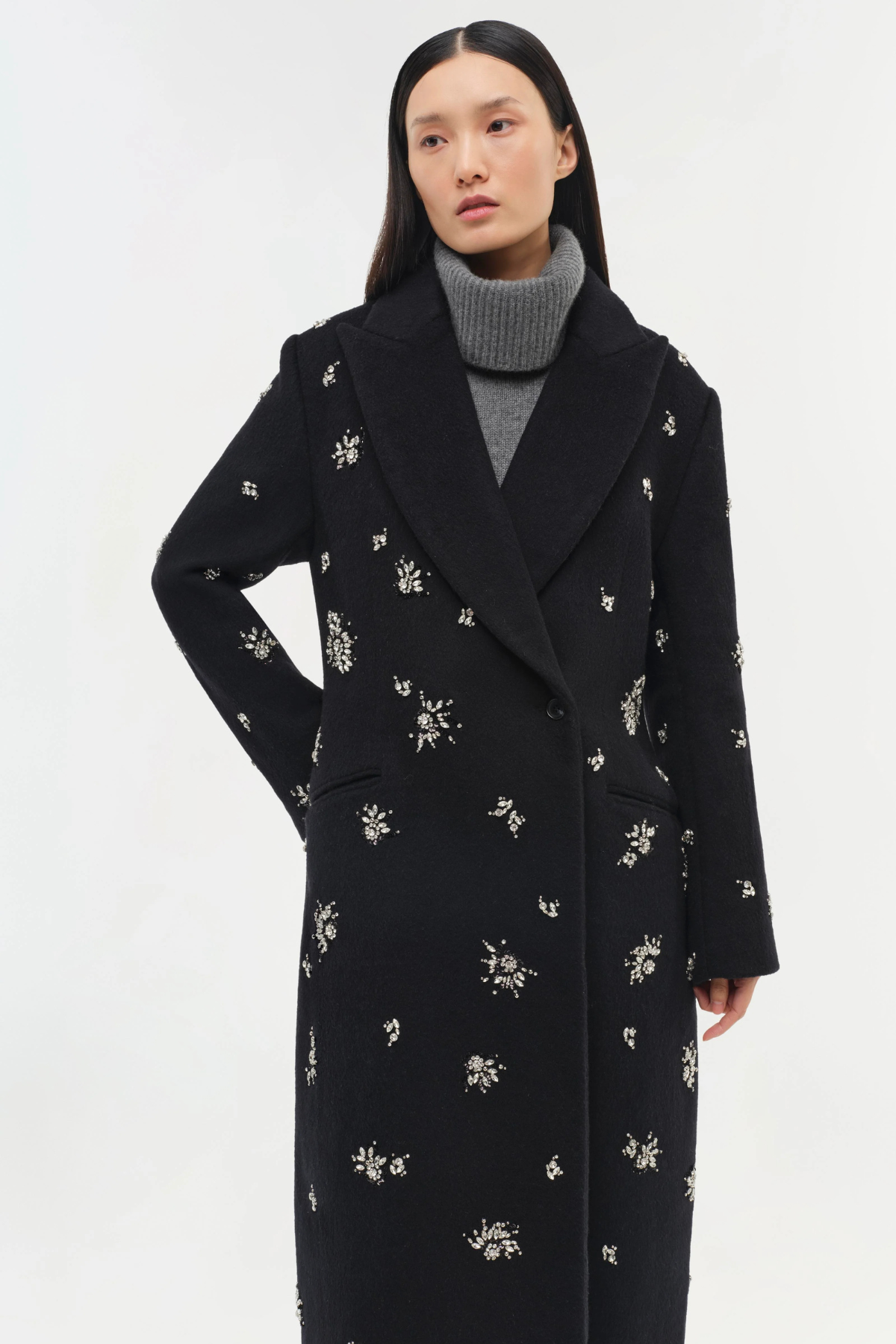 Simkhai Gianni Embellished Wool Coat