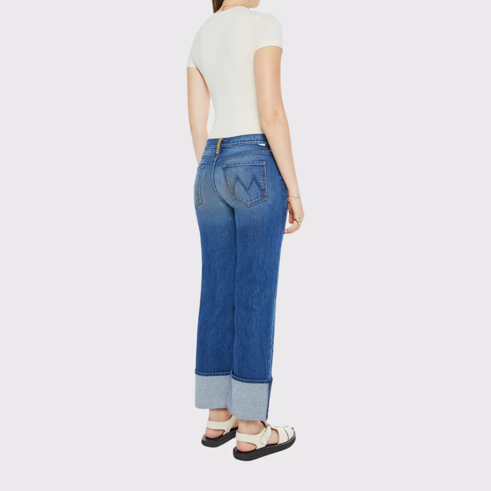 MOTHER Checkerboard Duster Flood Cuff Jeans