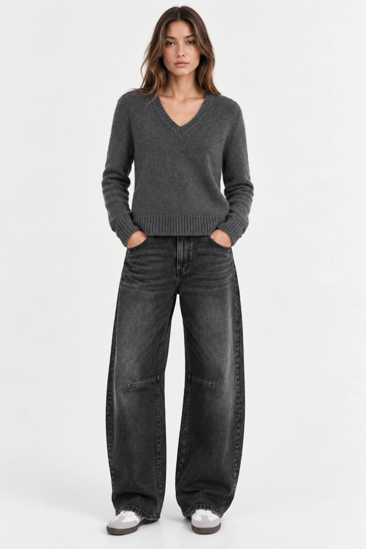 Nili Lotan Vicki Sweater - Dark Charcoal Melange