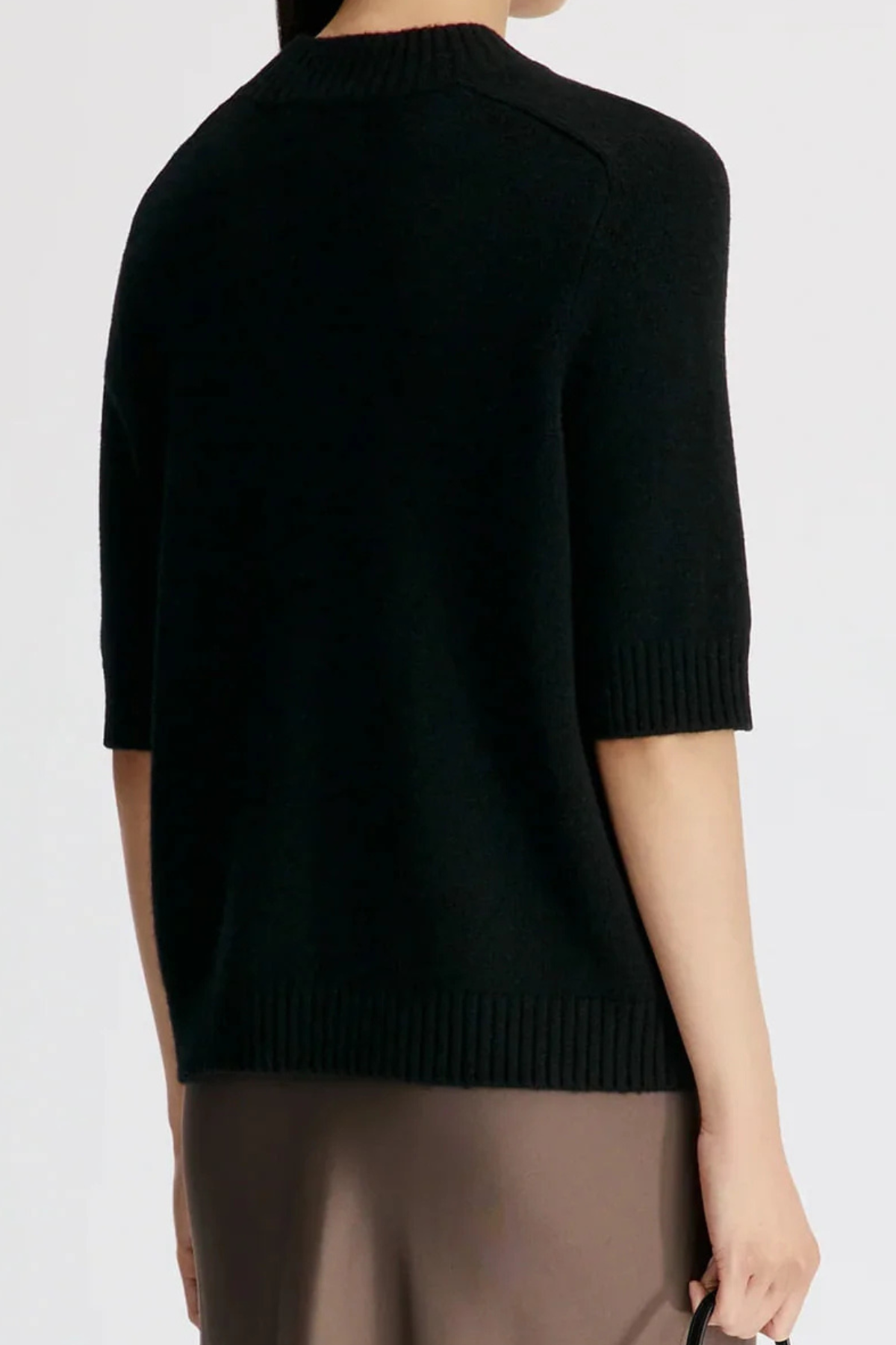 Loulou de Saison Ruth Short Sleeve Top - Black