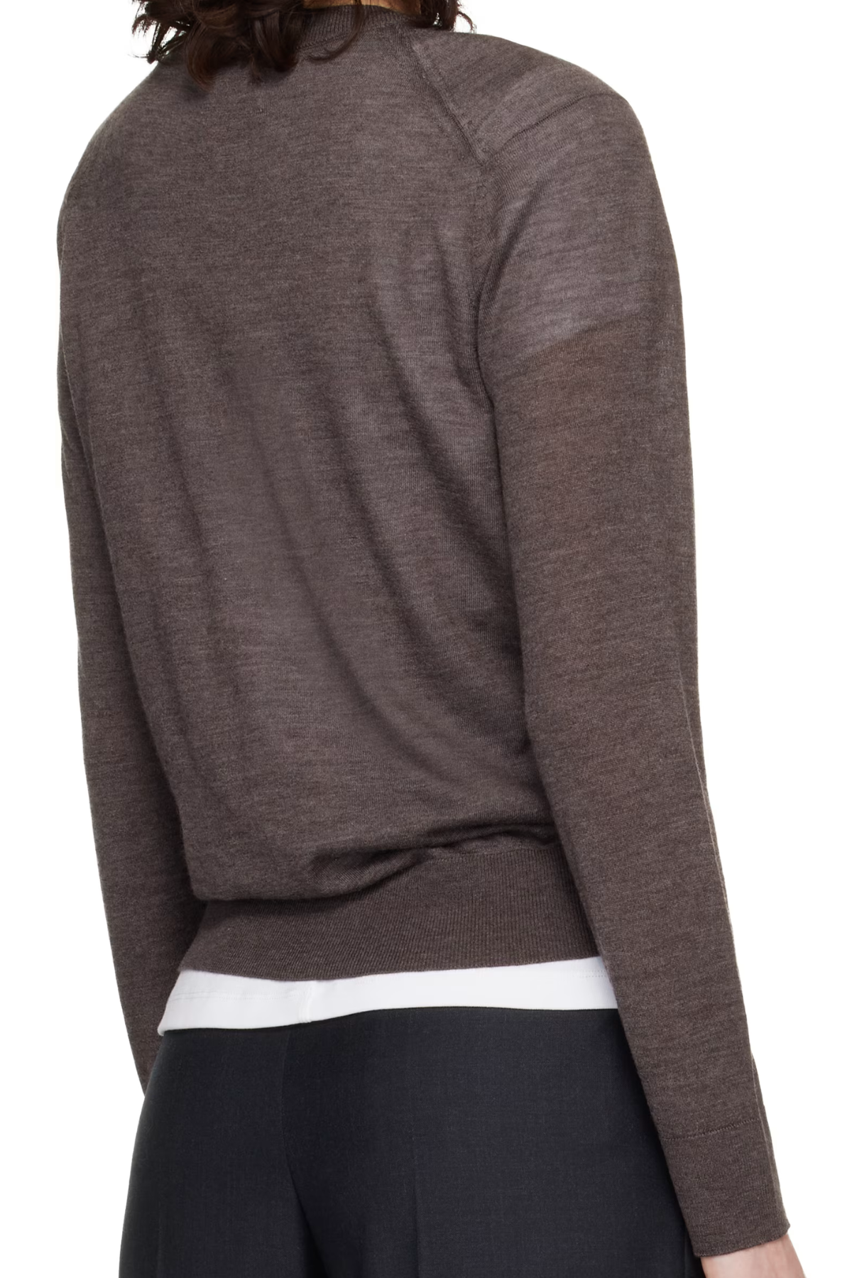 Loulou de Saison Ditto Fine Sweater - Brown Melange