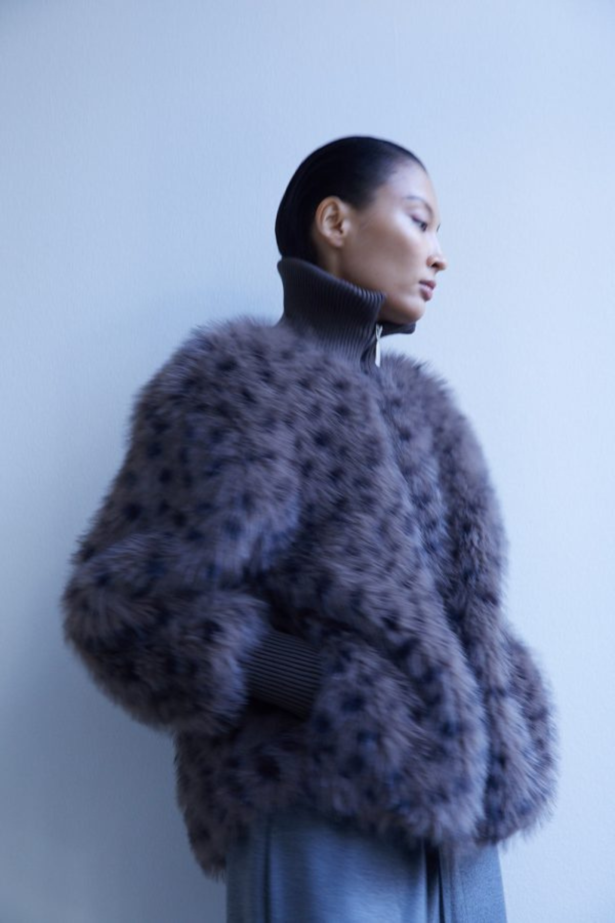 Uli Schneider Oci Fur Jacket - Toffee/ Black