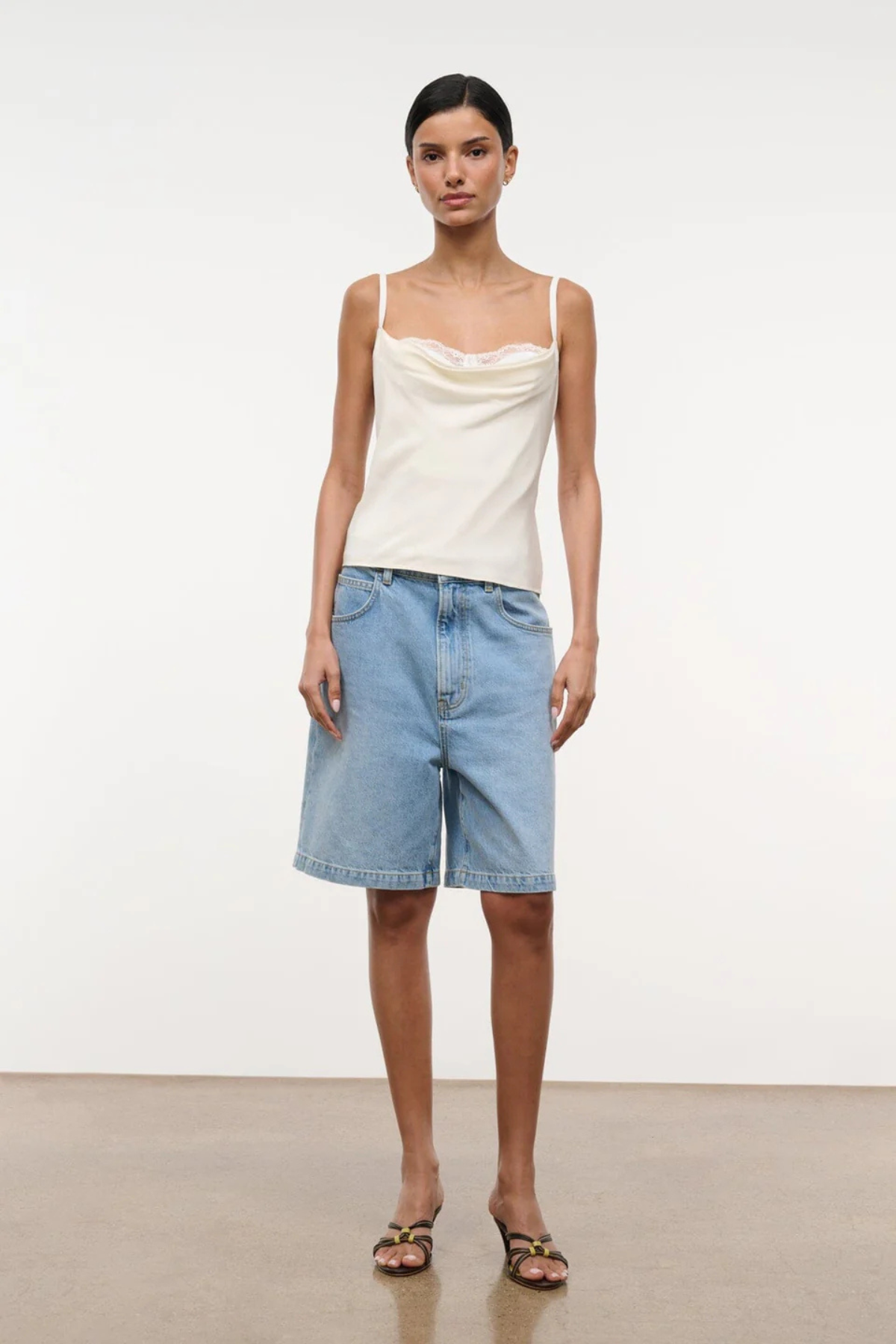 Staud Evangeline Silk Top - Ivory