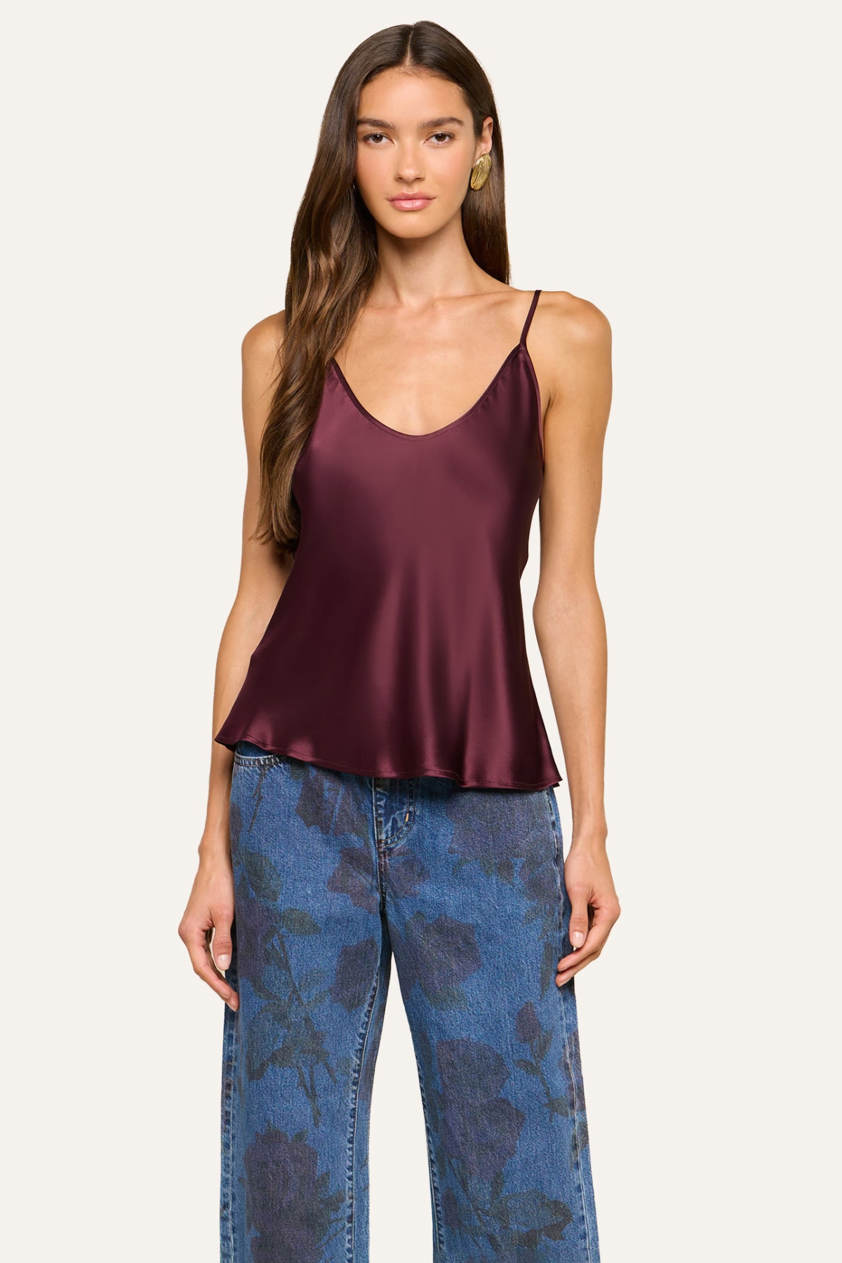 L'AGENCE Lexi Camisole - Deep Sangria