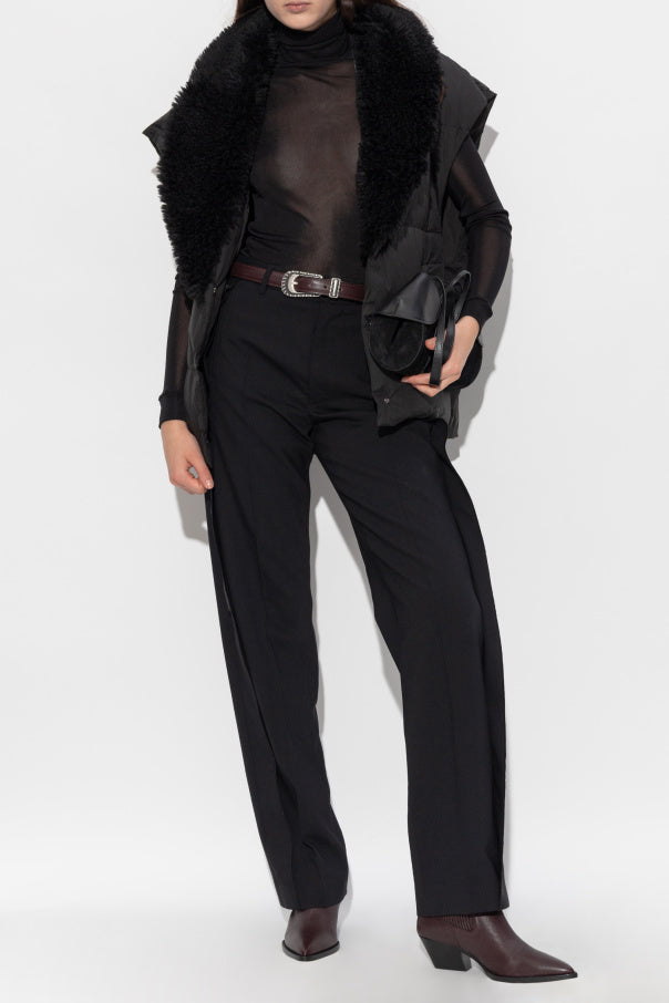 Iro Koraly Quilted Faux-Fur Collar Vest