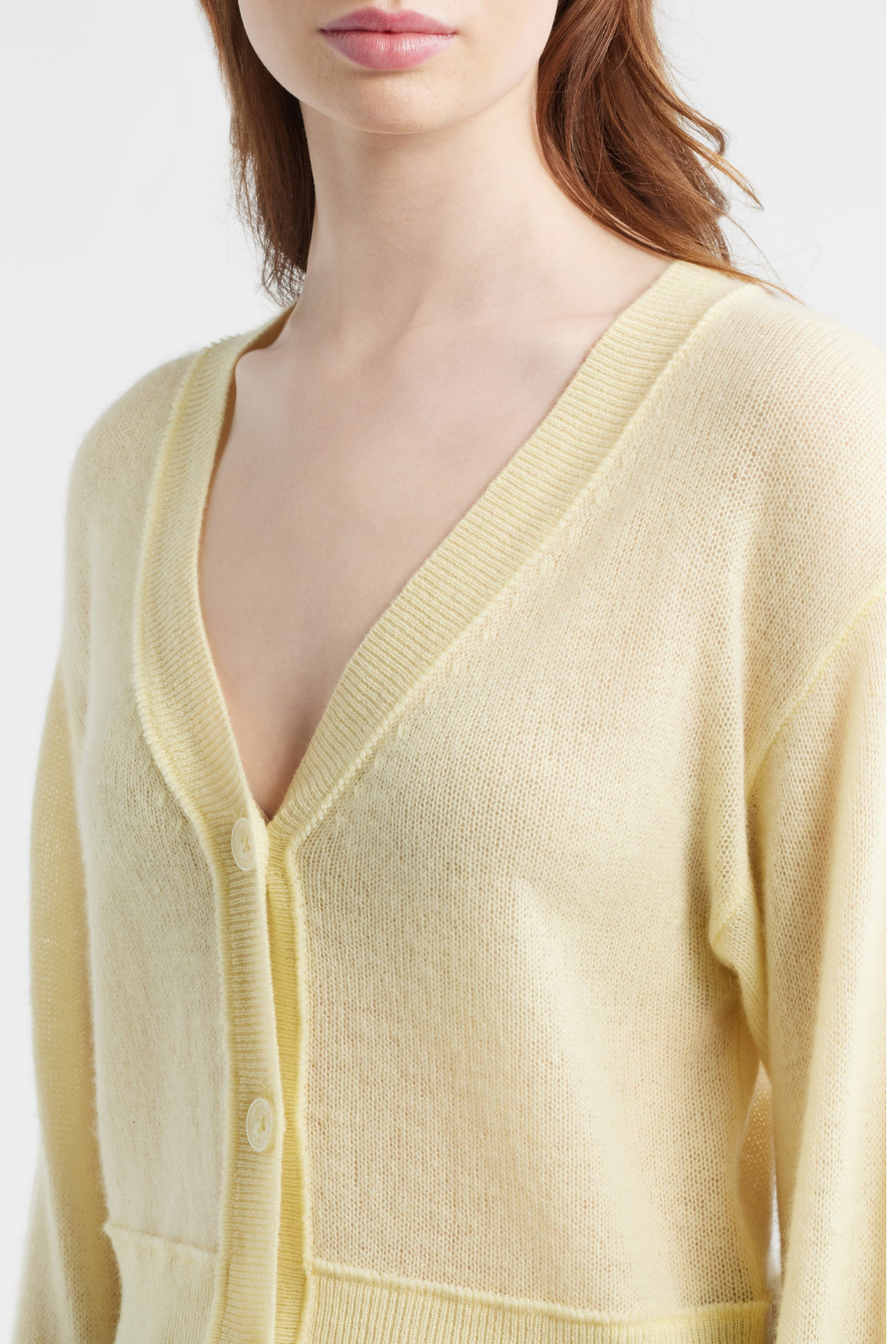 LoveShackFancy Lawrence Cardigan - Light Lemon