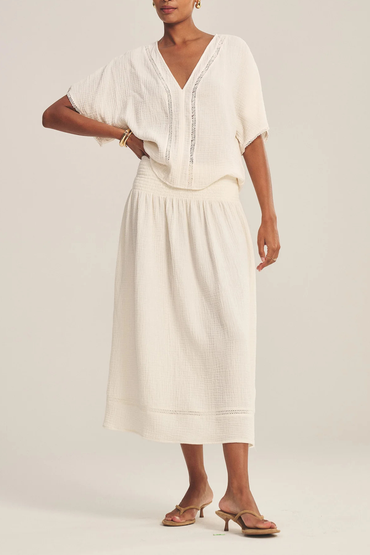 Velvet Mazie Cotton Gauze Skirt