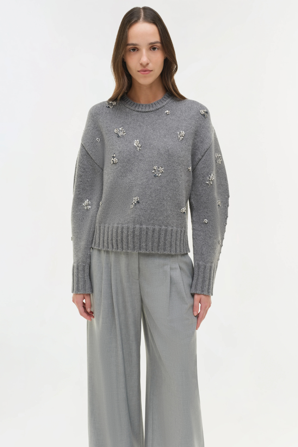 Simkhai Coraline Embellished Knit Crewneck