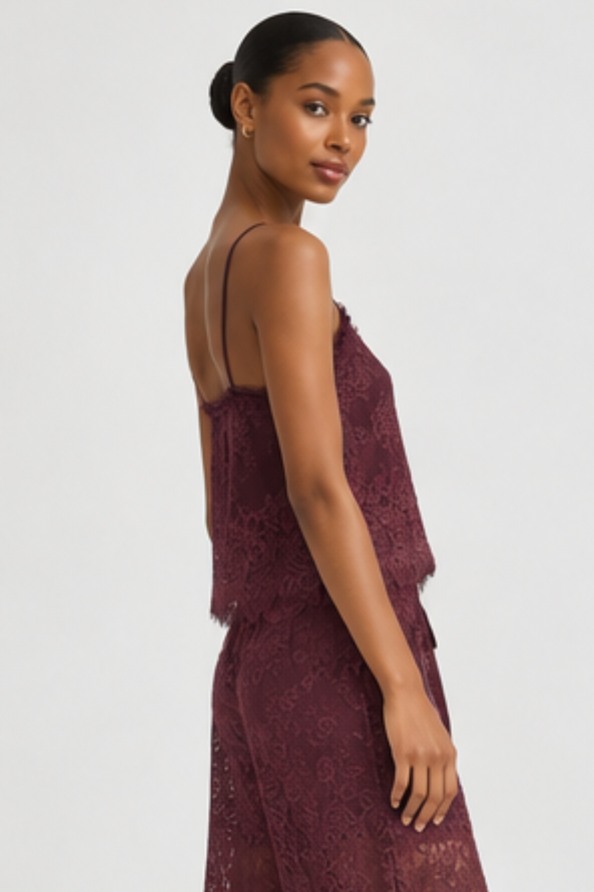 LoveShackFancy Ferni Top - Faded Merlot