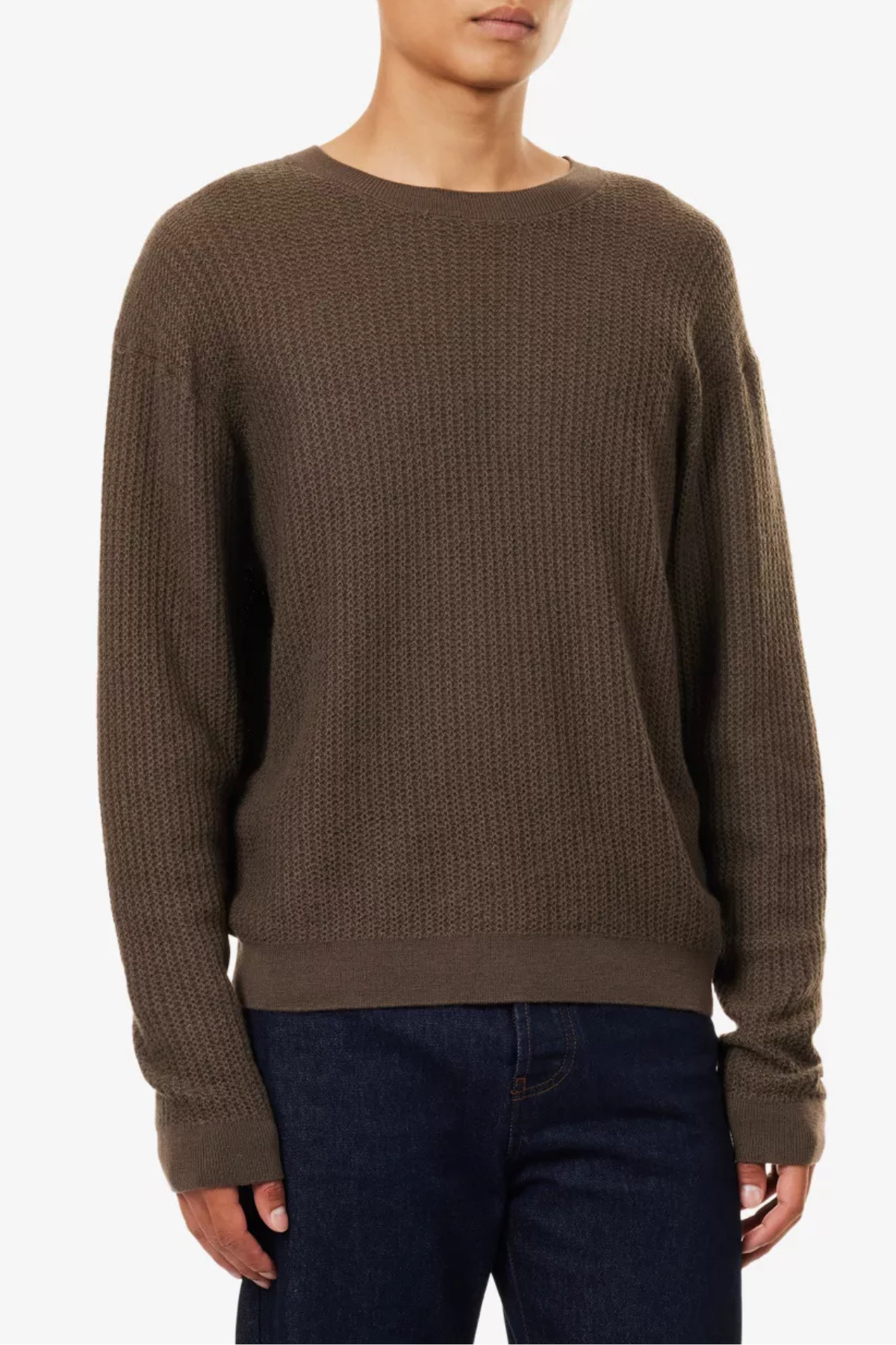 Frame Men's Textured Crewneck Sweater - Soft Taupe
