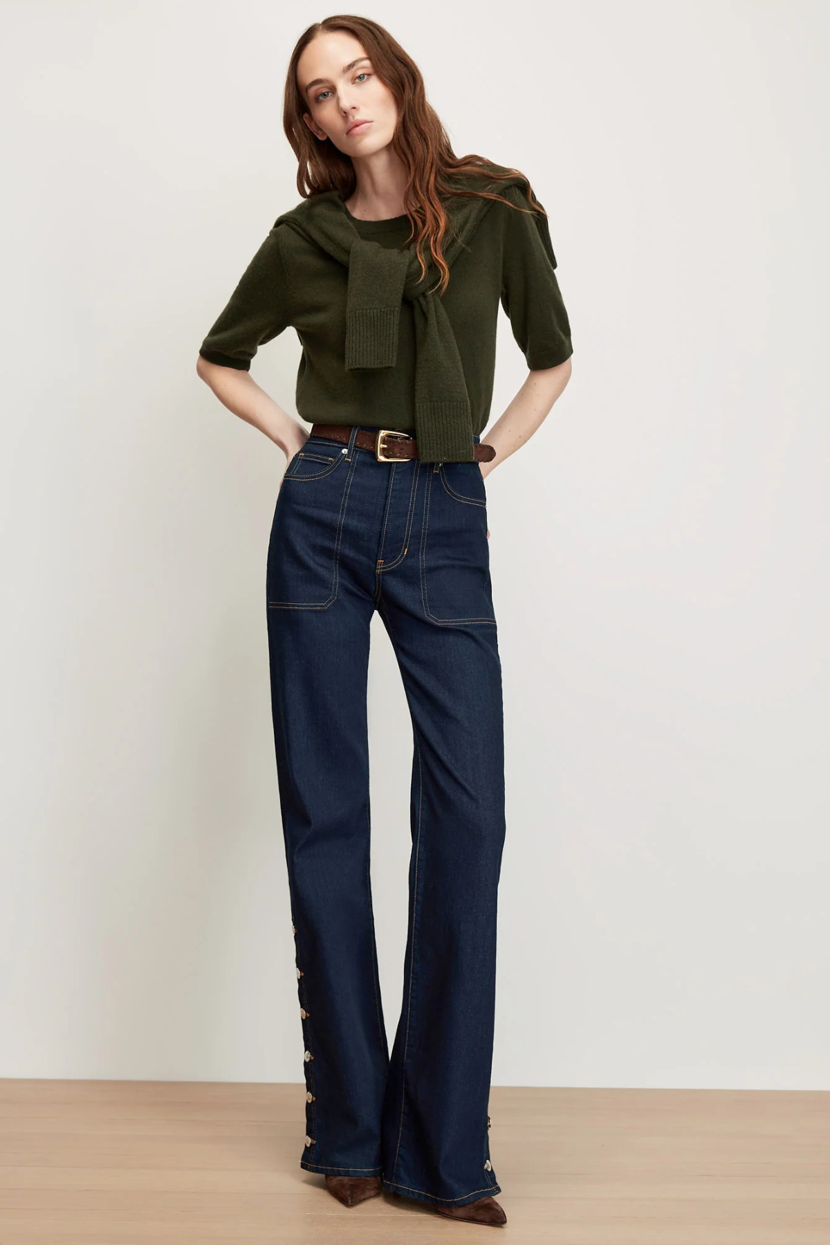 Veronica Beard Shana Cashmere Sweater - Loden