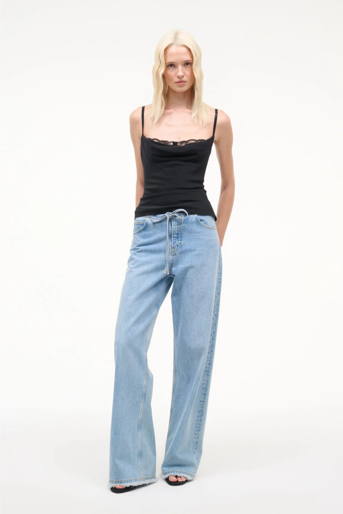 Staud Evangeline Silk Top - Black