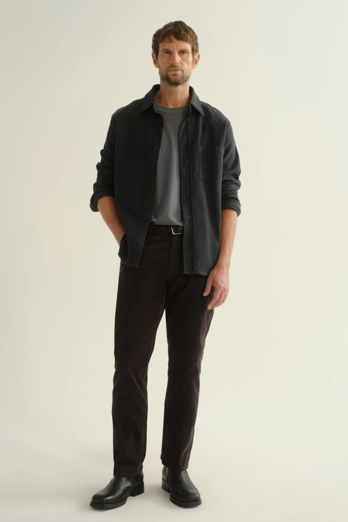 Citizens of Humanity Men's Gage Slim Straight Corduroy - Charcoal