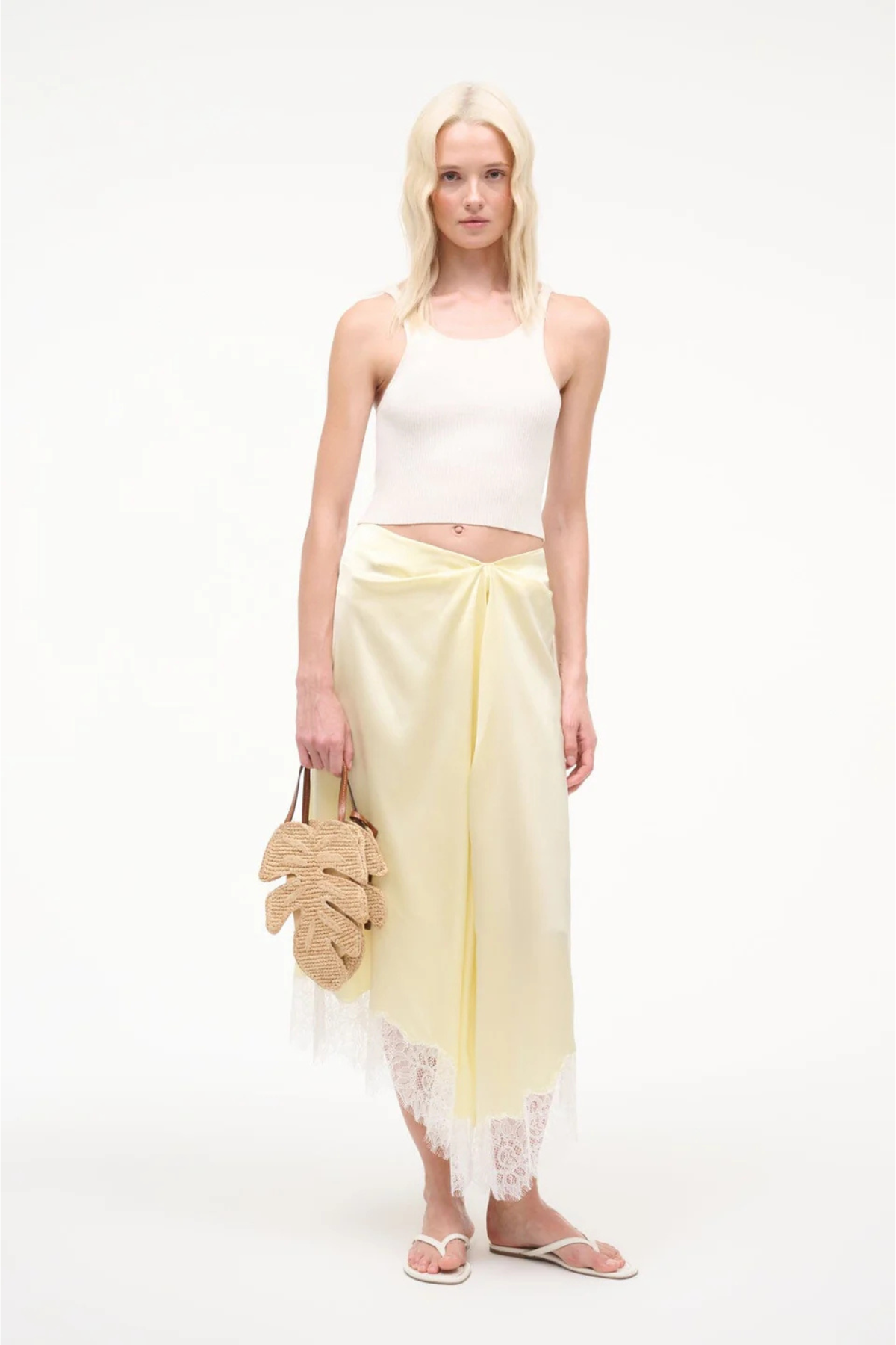 Staud Palm Raffia Bag - Natural/ Tan