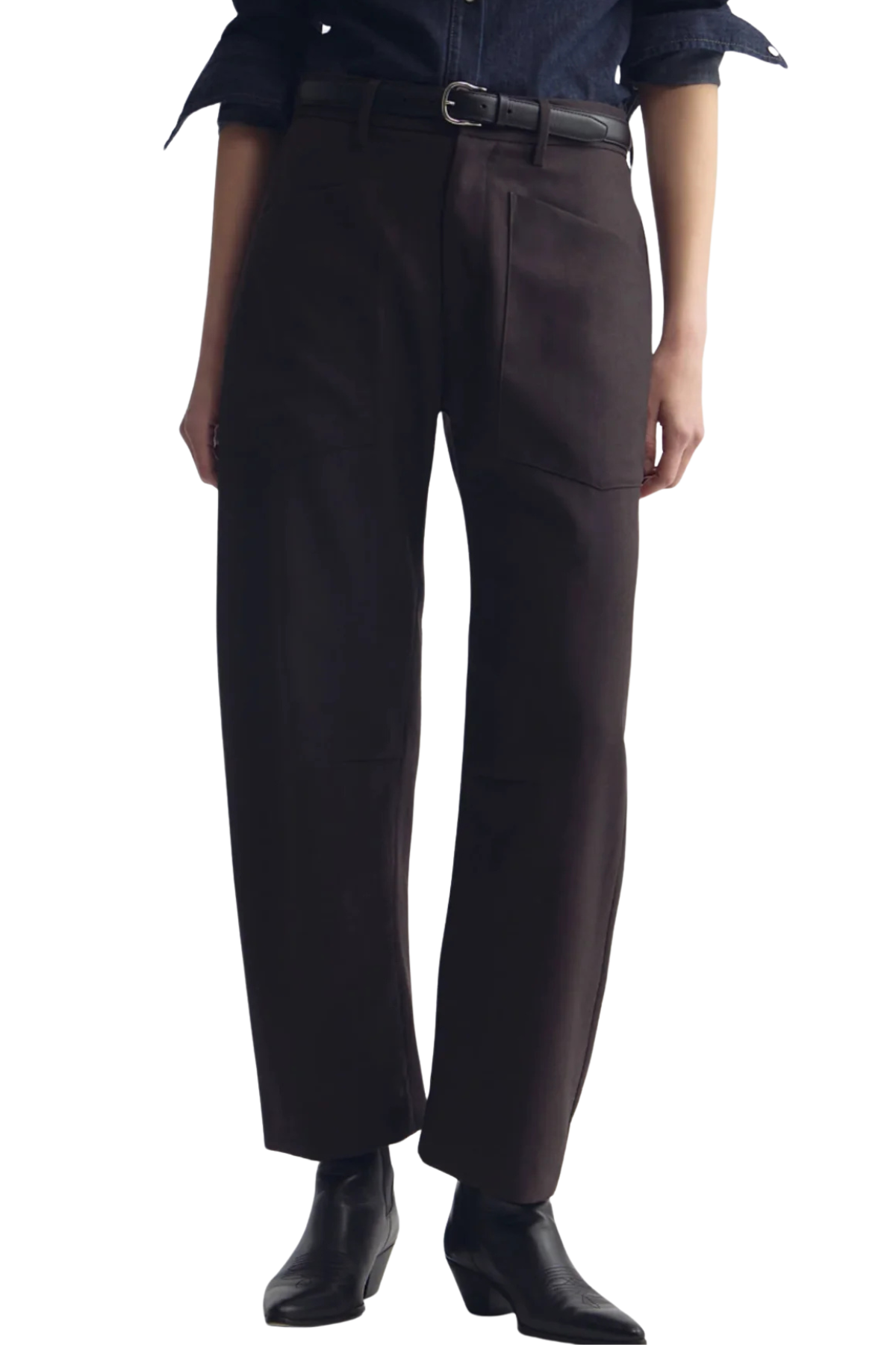 Nili Lotan Shon Wool Pant - Brown Herringbone