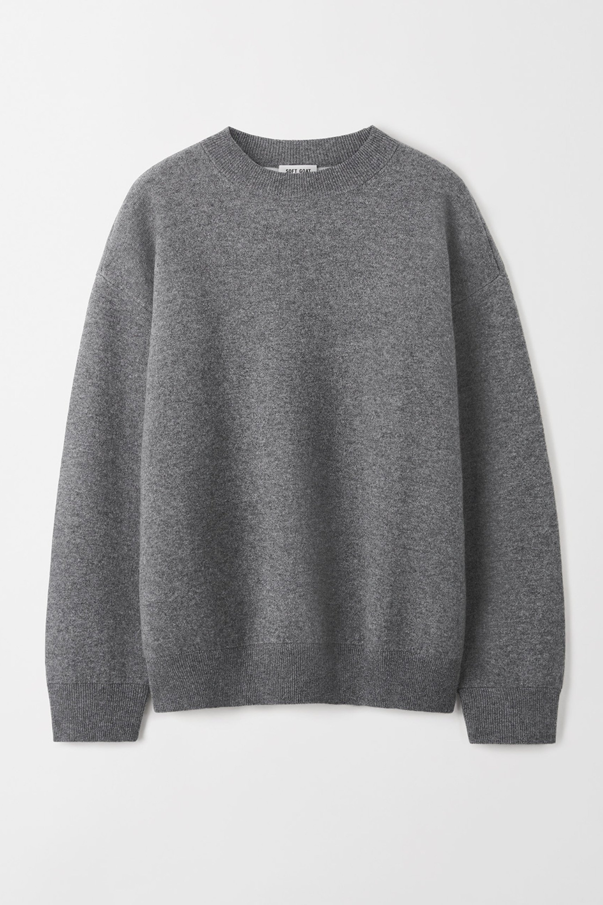 Soft Goat Men's Double Faced Crewneck - Grey
