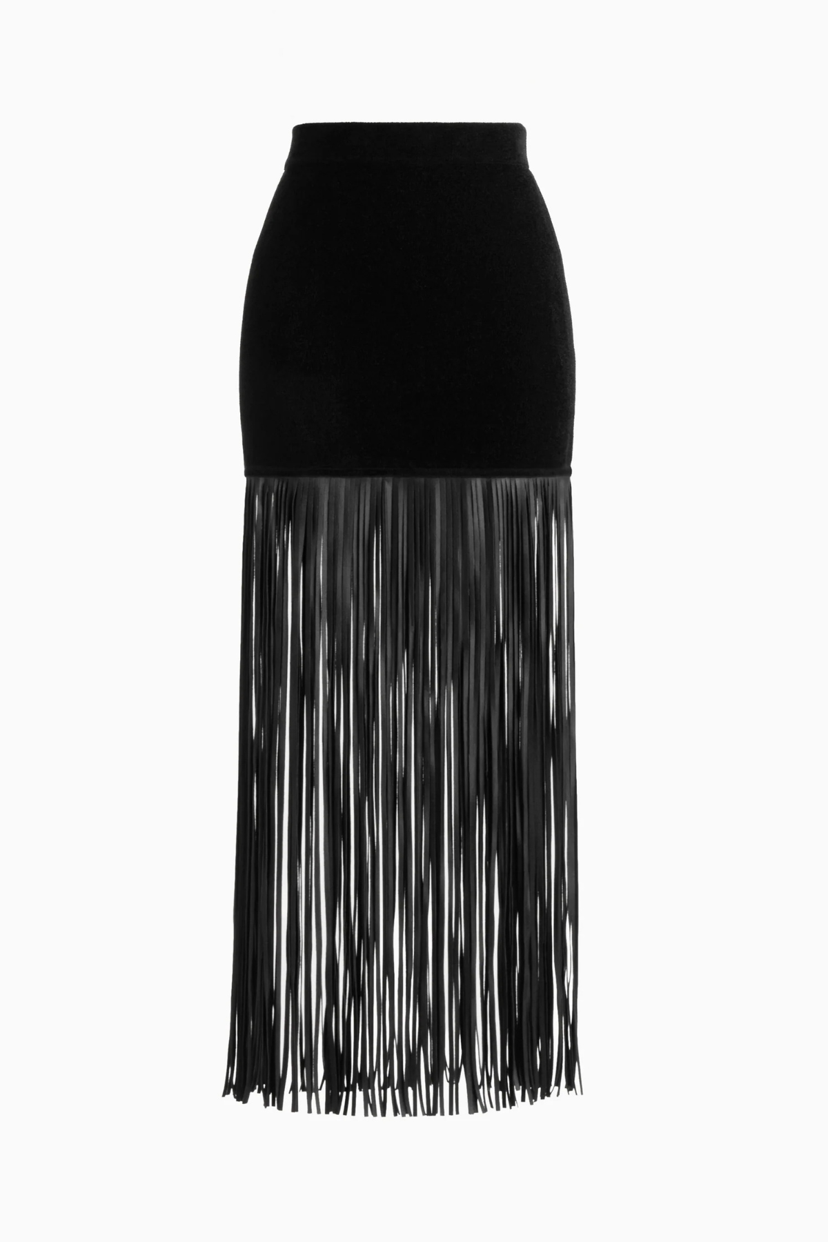 Dodiee Petra Fringe Mini Skirt - Black