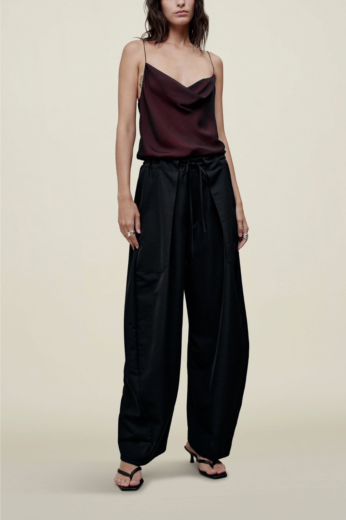 Kallmeyer Zia Cowl Tank in Trapped Silk