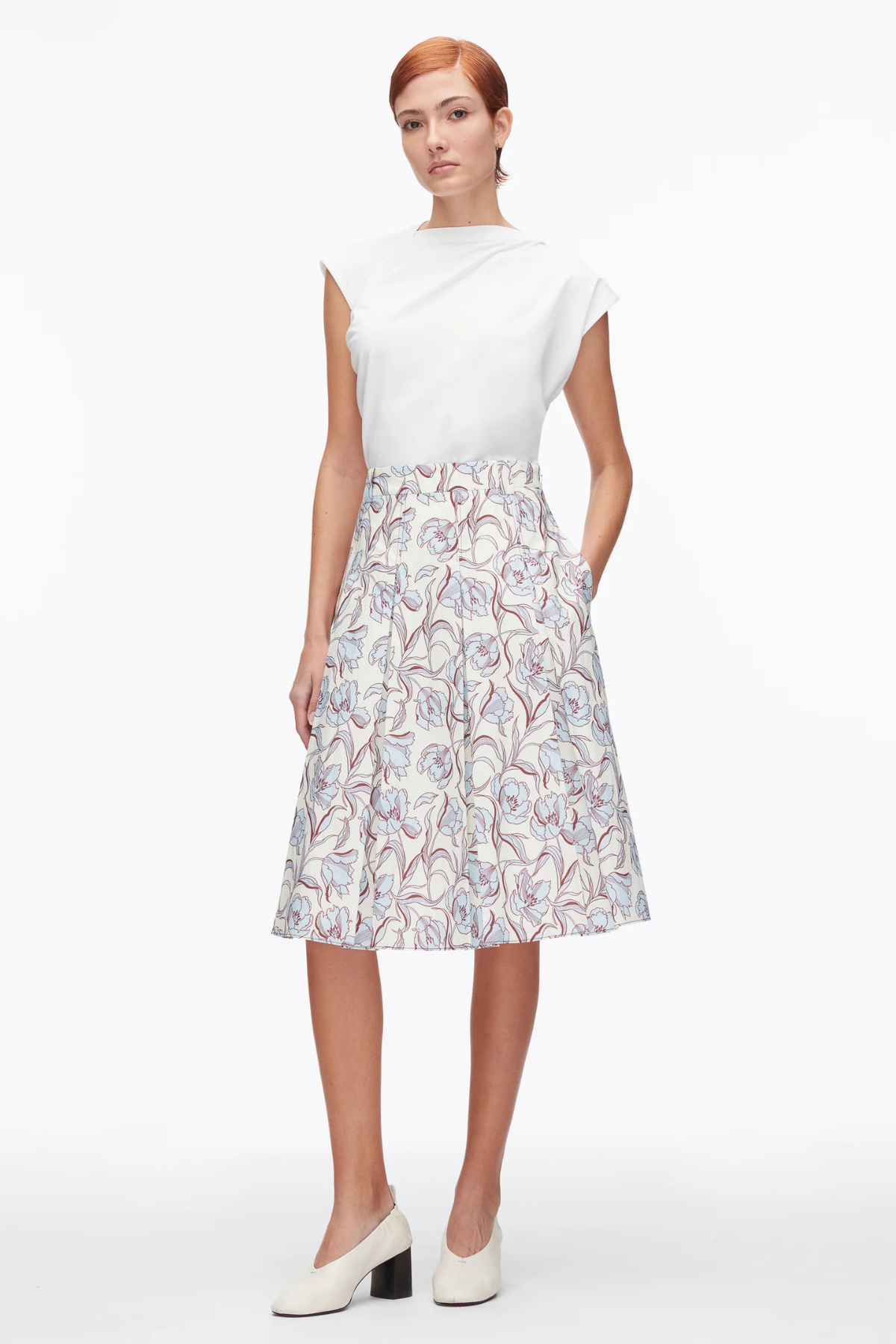 3.1 Phillip Lim Pleated Knee Length Skirt With Combo