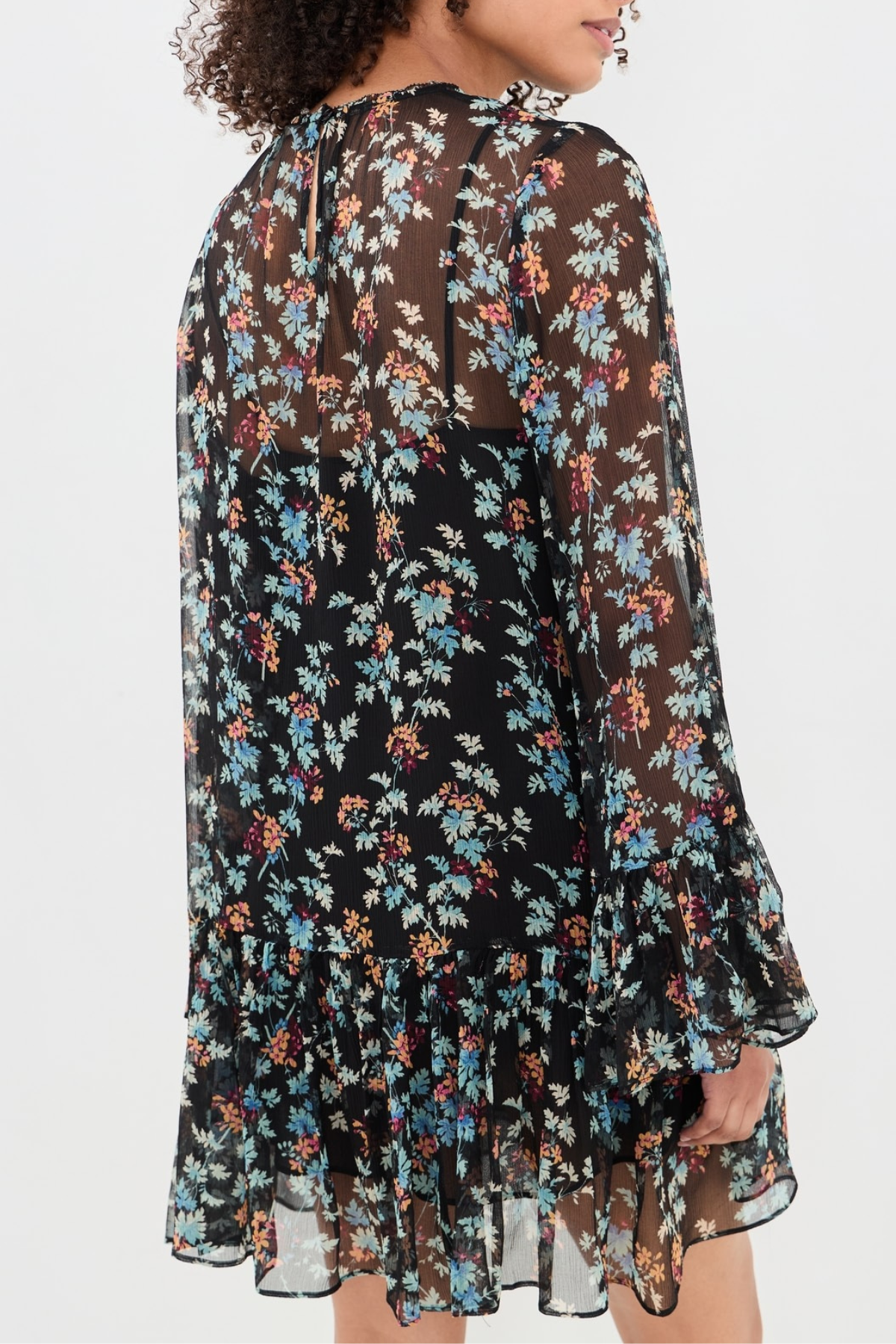Ulla Johnson Emmeline Silk Long Sleeve Mini Dress - Nightshade