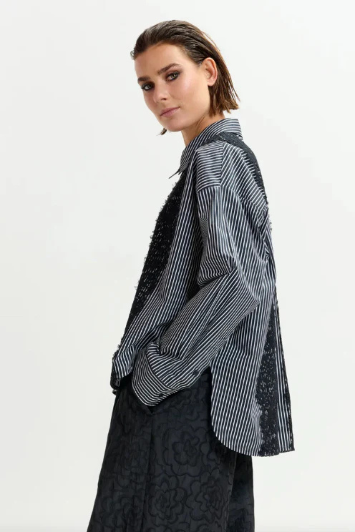 Essentiel Antwerp Isan Lace Trim Shirt