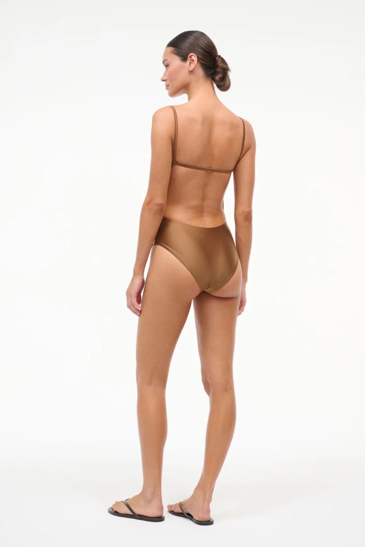 Staud Claudia One Piece Swimsuit - Bronze