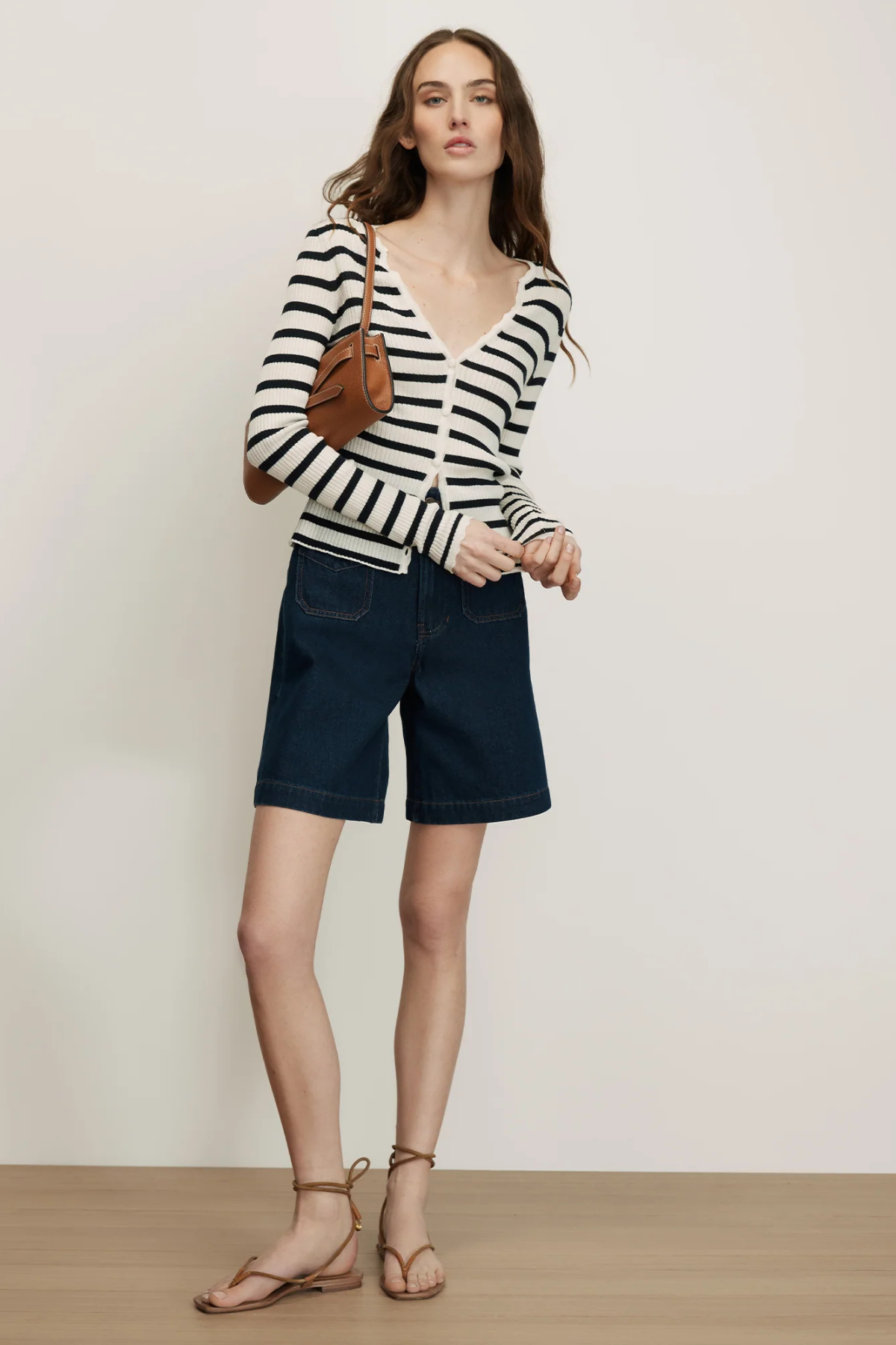 Veronica Beard Awnin Cardigan - Dove/ Navy