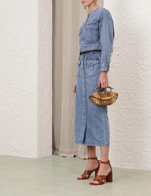 Zimmermann Denim Cropped Jacket