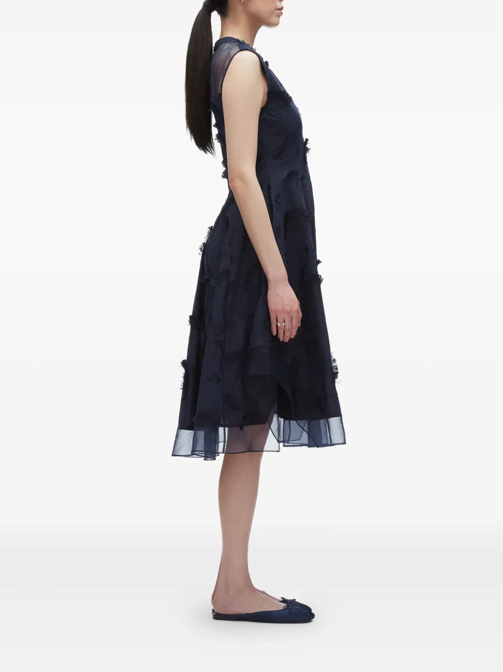 3.1 Phillip Lim Vestido sin mangas de organza combinado