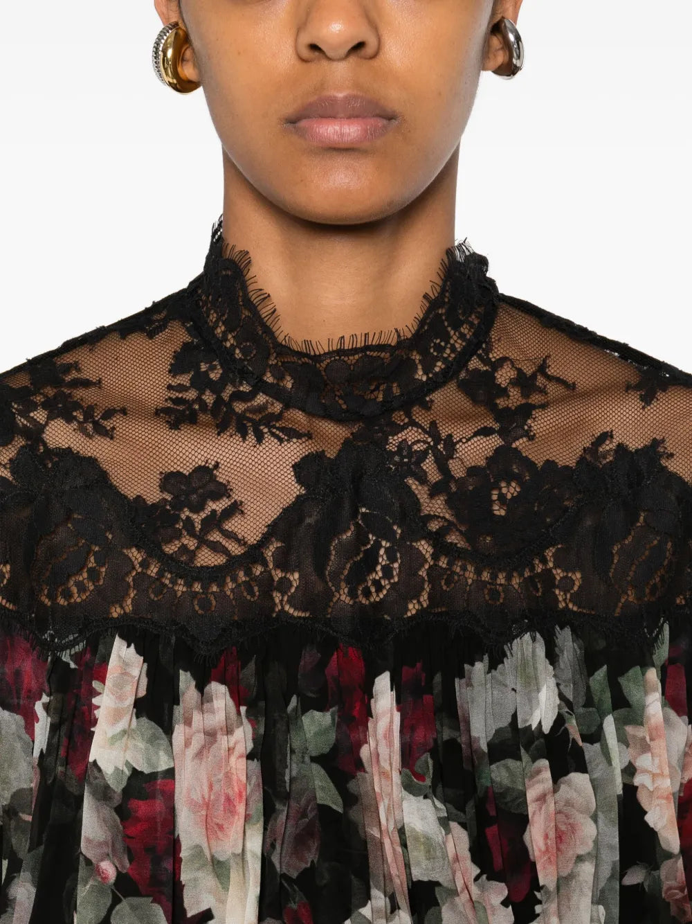 Zimmermann Hypnotic Lace Yoke Blouse
