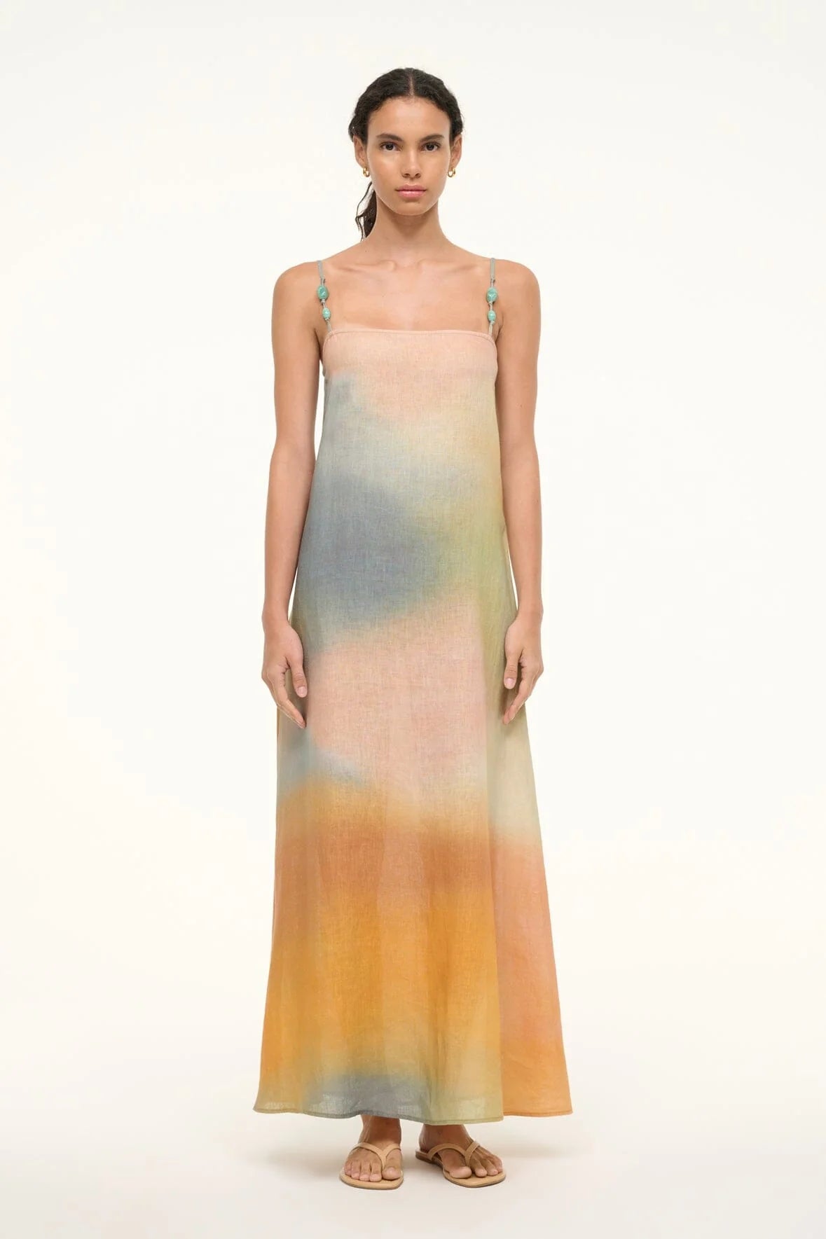 Vestido de lino Staud Laura