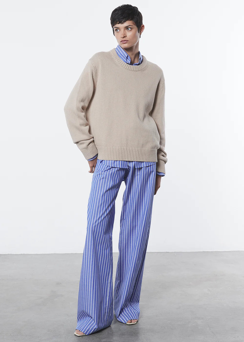 Enza Costa Chunky Cotton Long Sleeve Crew