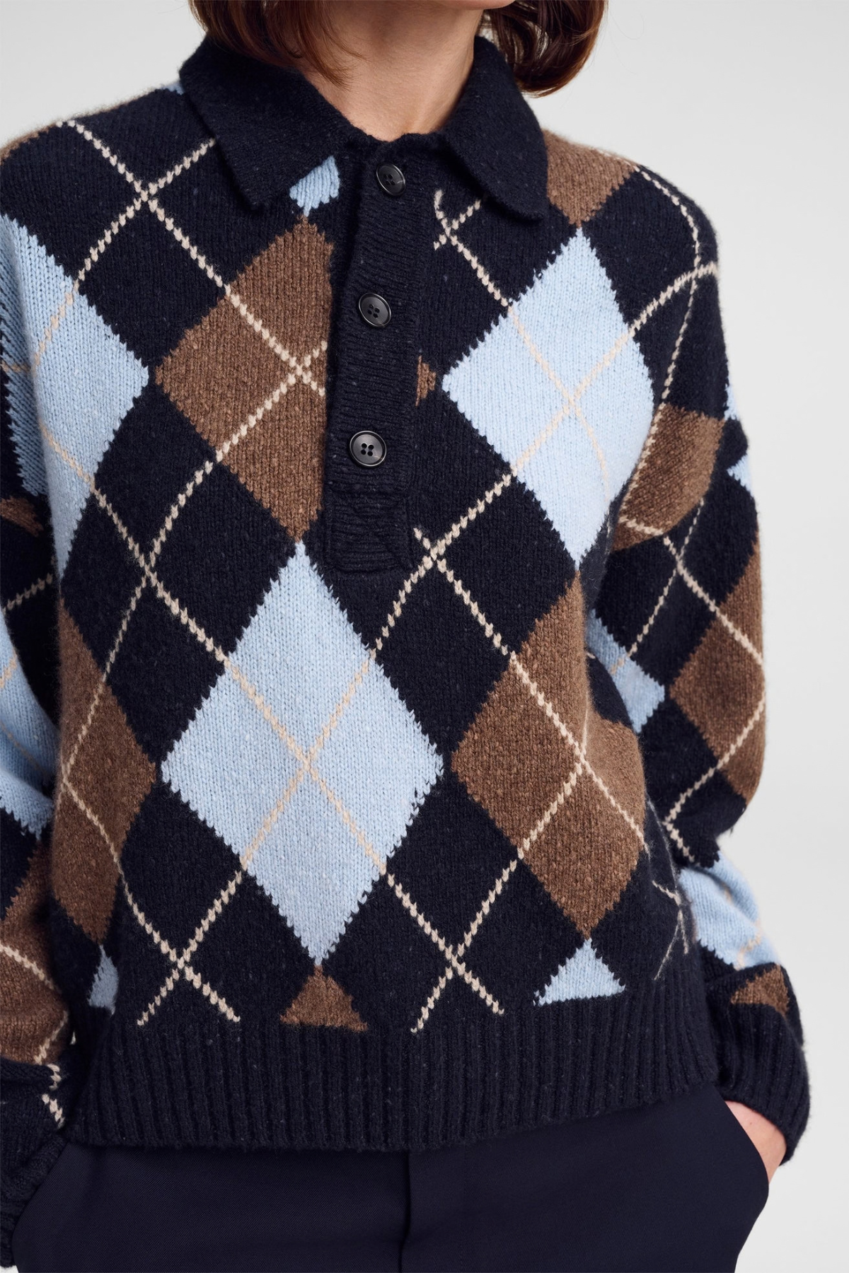 A.L.C. Lennon Sweater - Sky Blue Combo