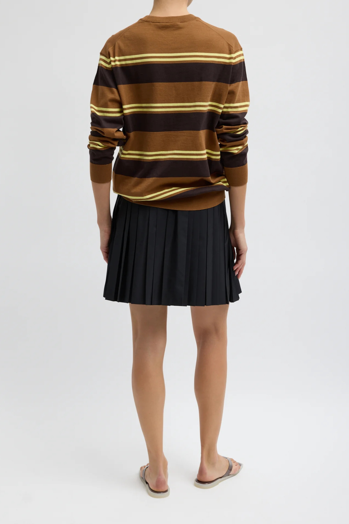 Tibi Summer Nylon Pull On Mini Skirt - Black