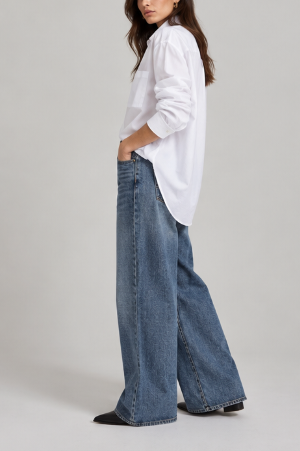 Loulou de Saison Lee Shirt With Embroidery - White