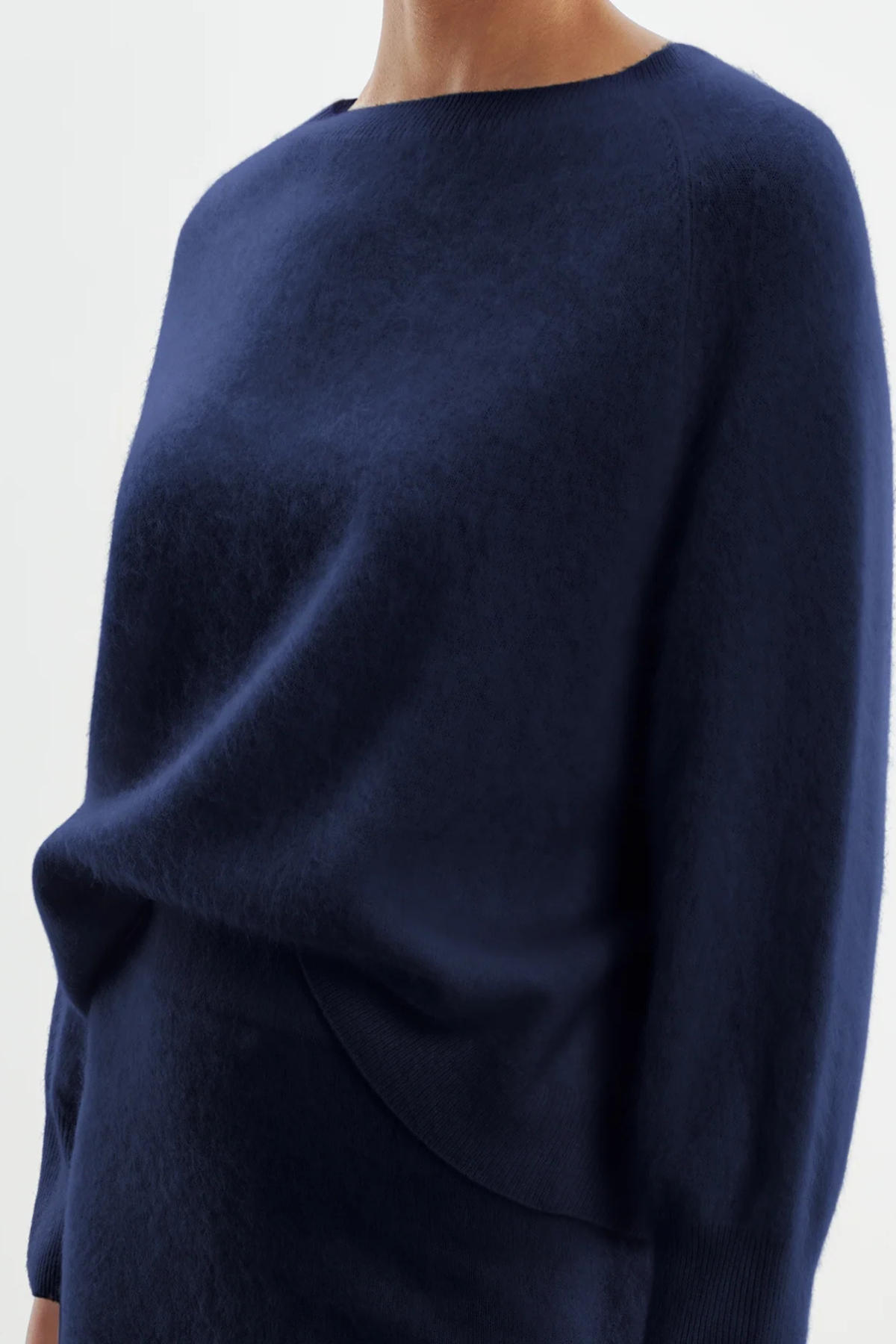 Majestic Filatures Wool Cashmere L/S Boatneck - Marine