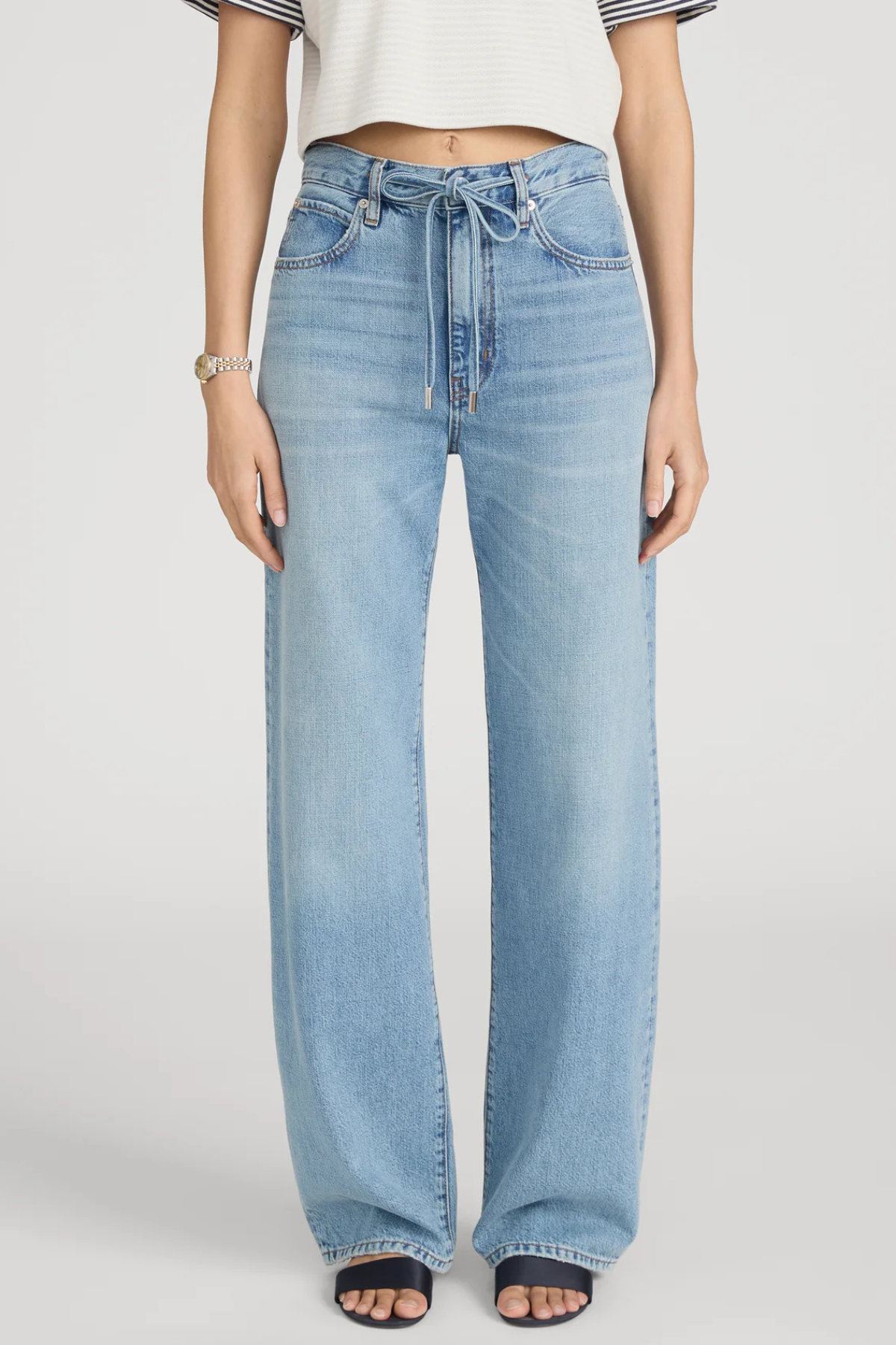 Frame The Off Drawstring Bow Pant - Afterglow