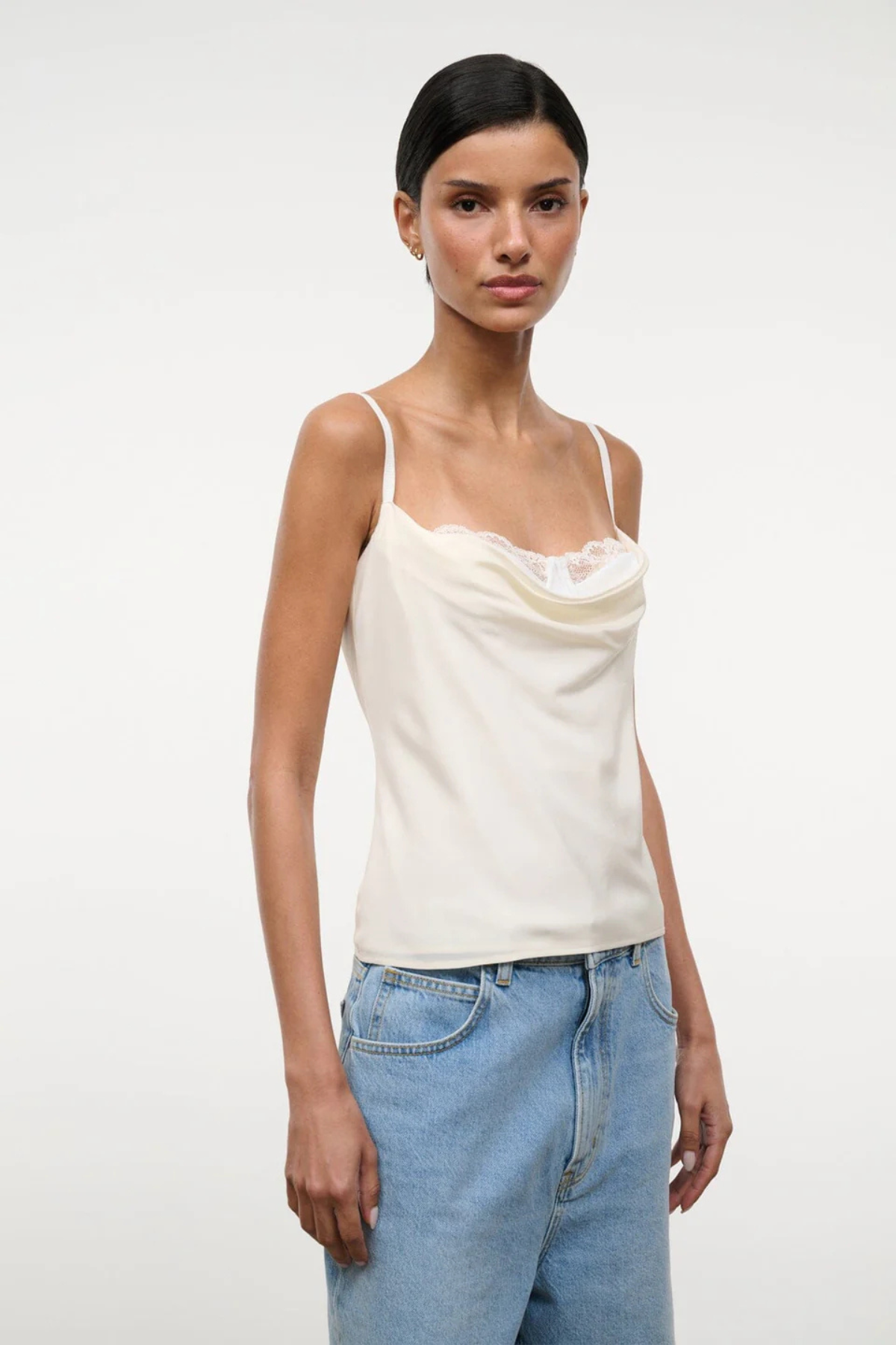 Staud Evangeline Silk Top - Ivory