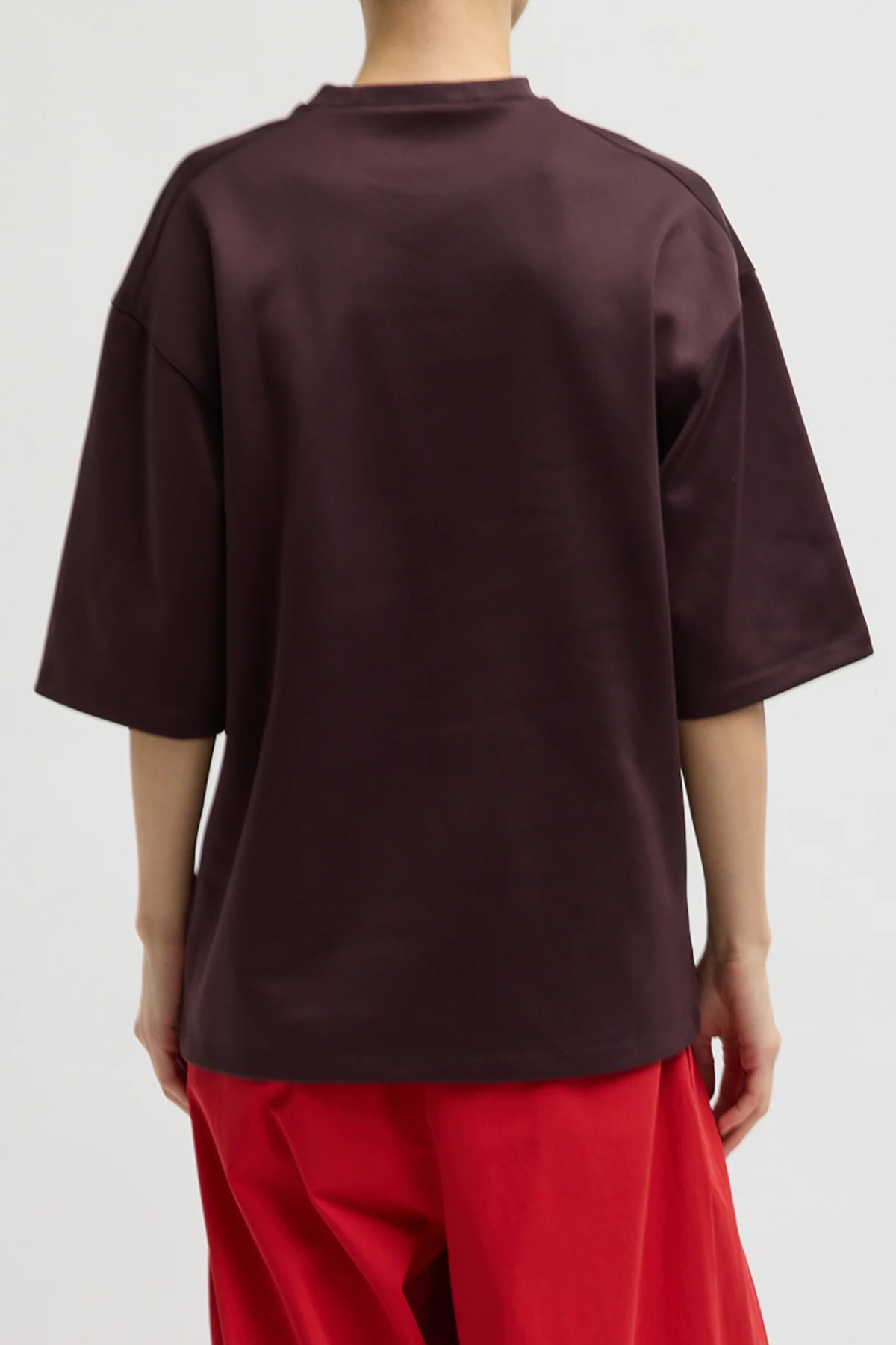 Tibi Active Knit Easy T-Shirt - Brown