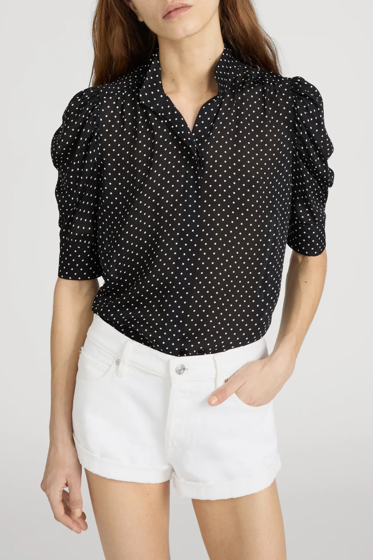 Frame The Gillian Top - Black Multi