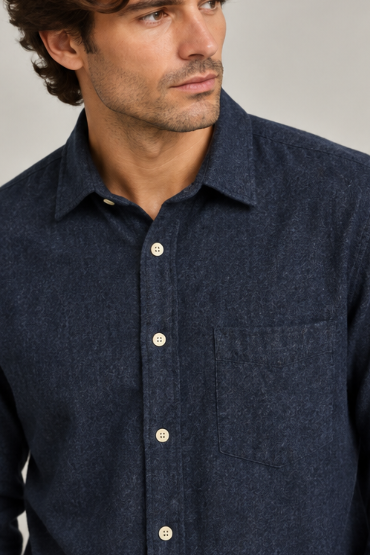 Hartford Men's Paul Woven Shirt - Navy
