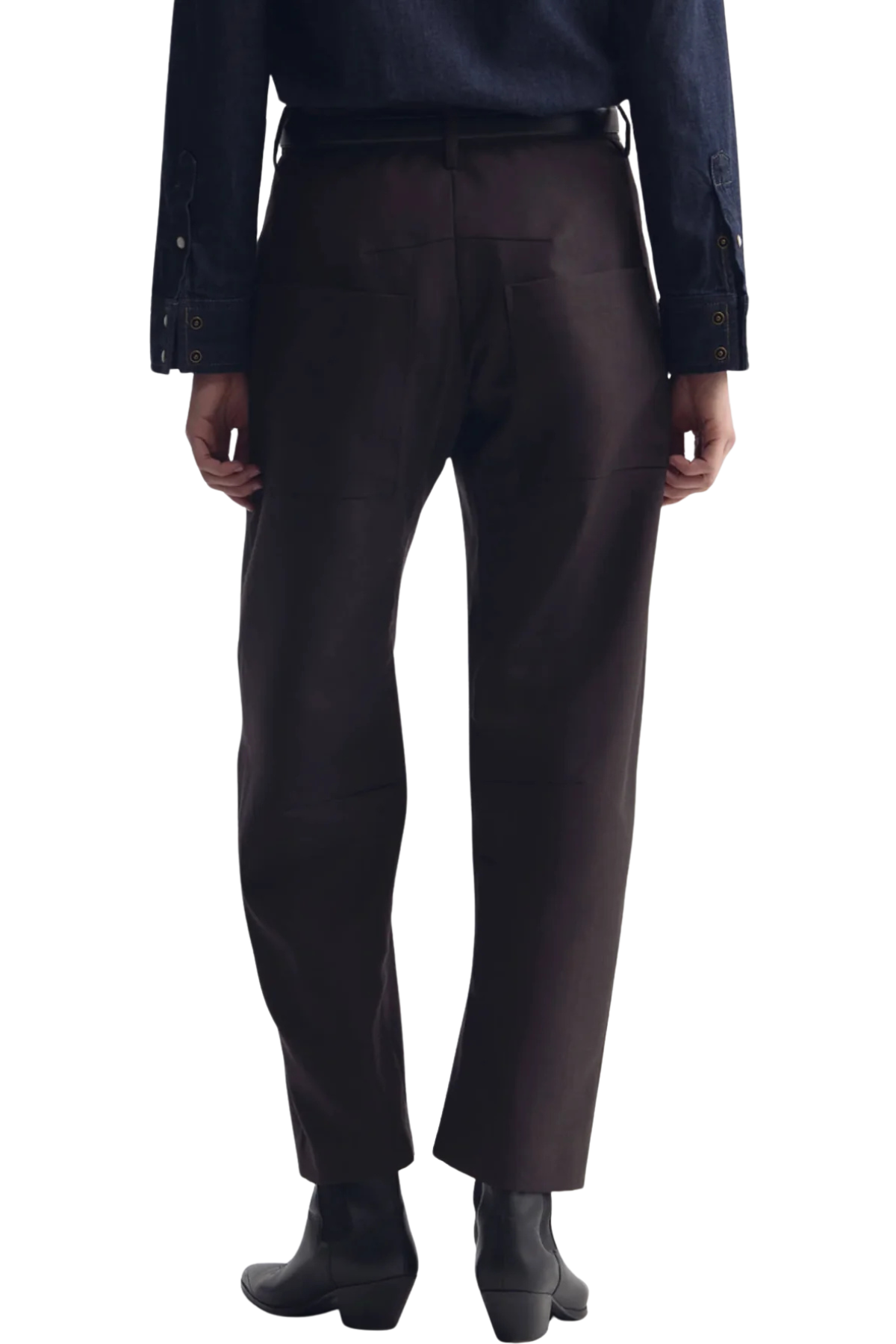 Nili Lotan Shon Wool Pant - Brown Herringbone