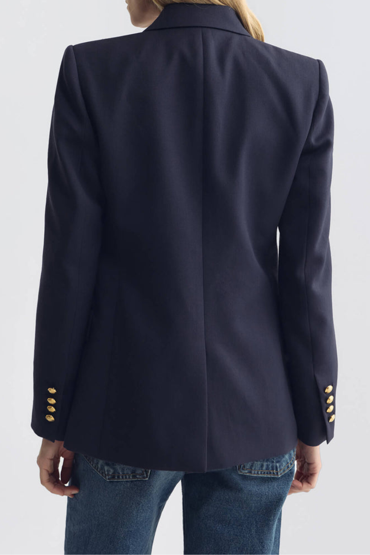 Nili Lotan Bruni Double Breasted Jacket - Midnight