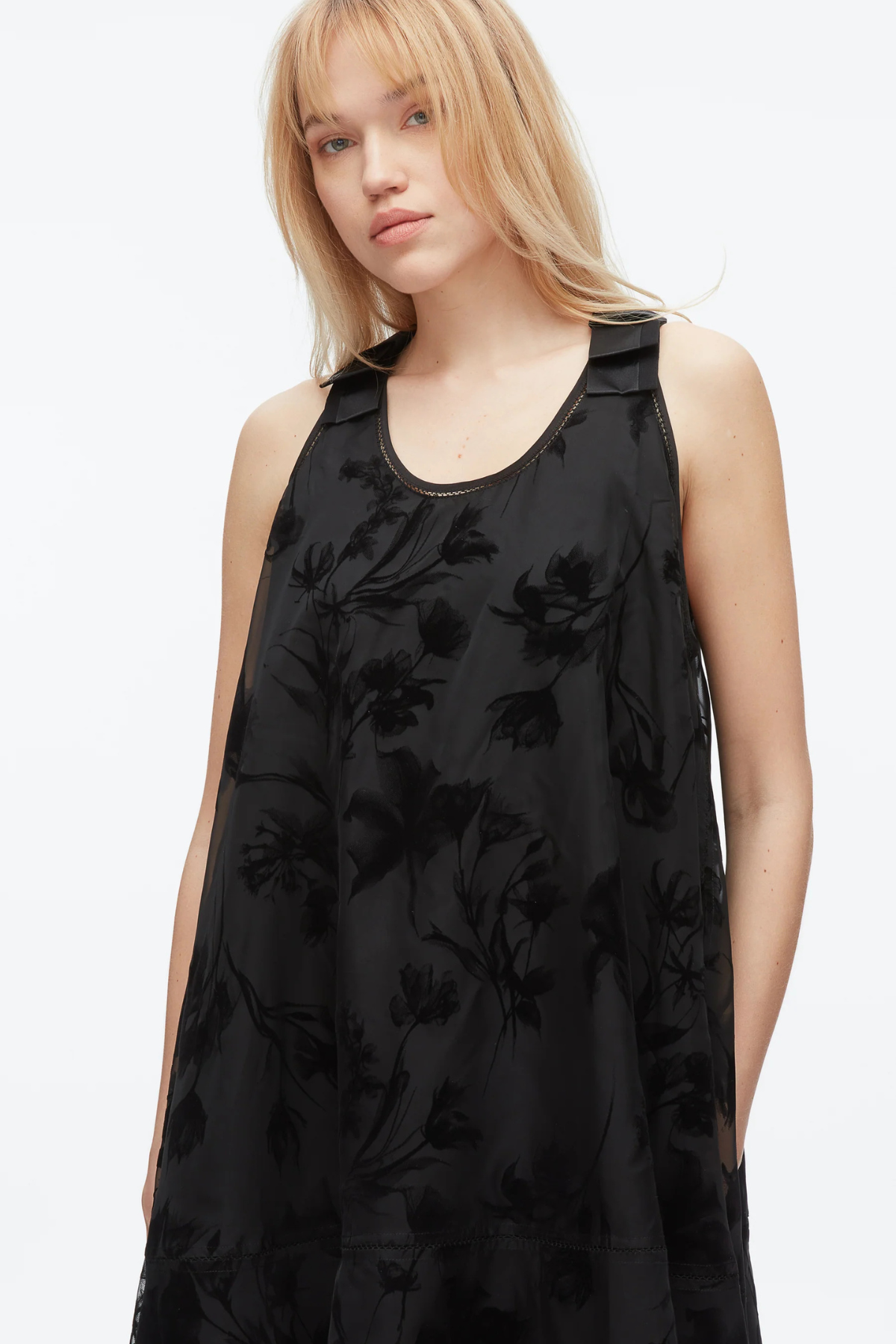 3.1 Phillip Lim Flocked Organza Trapeze Dress