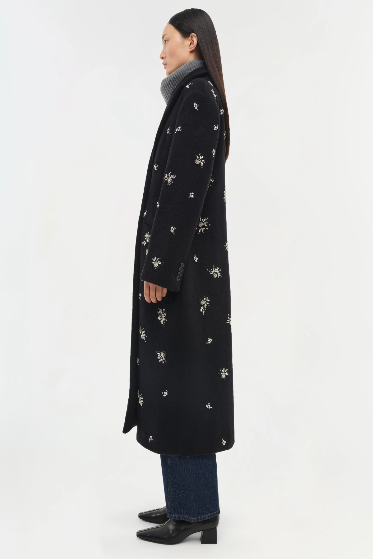 Simkhai Gianni Embellished Wool Coat