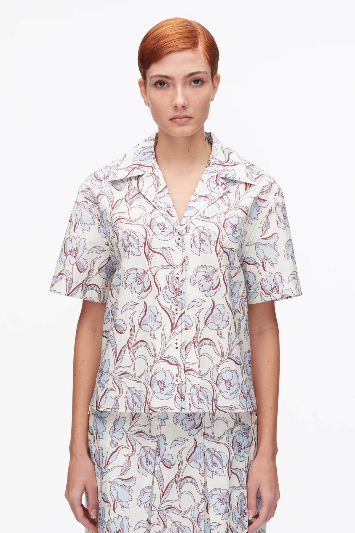 3.1 Phillip Lim Floral Printed Camp Shirt